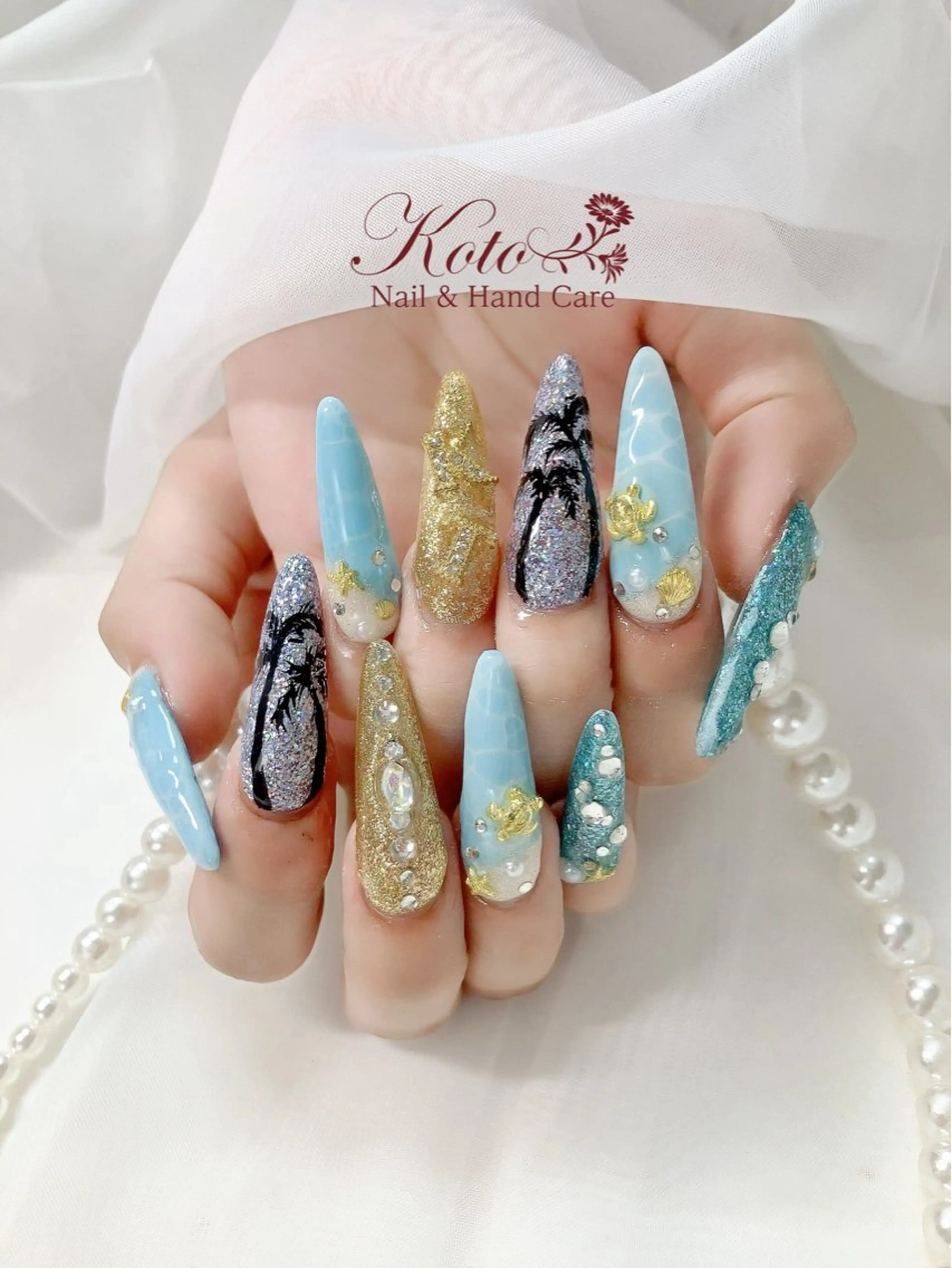 ネイル 長さ出し ジェルネイル 持ち込み ニュアンスネイル 赤色 ハンドネイル Nail Salon KOTOのネイルデザイン