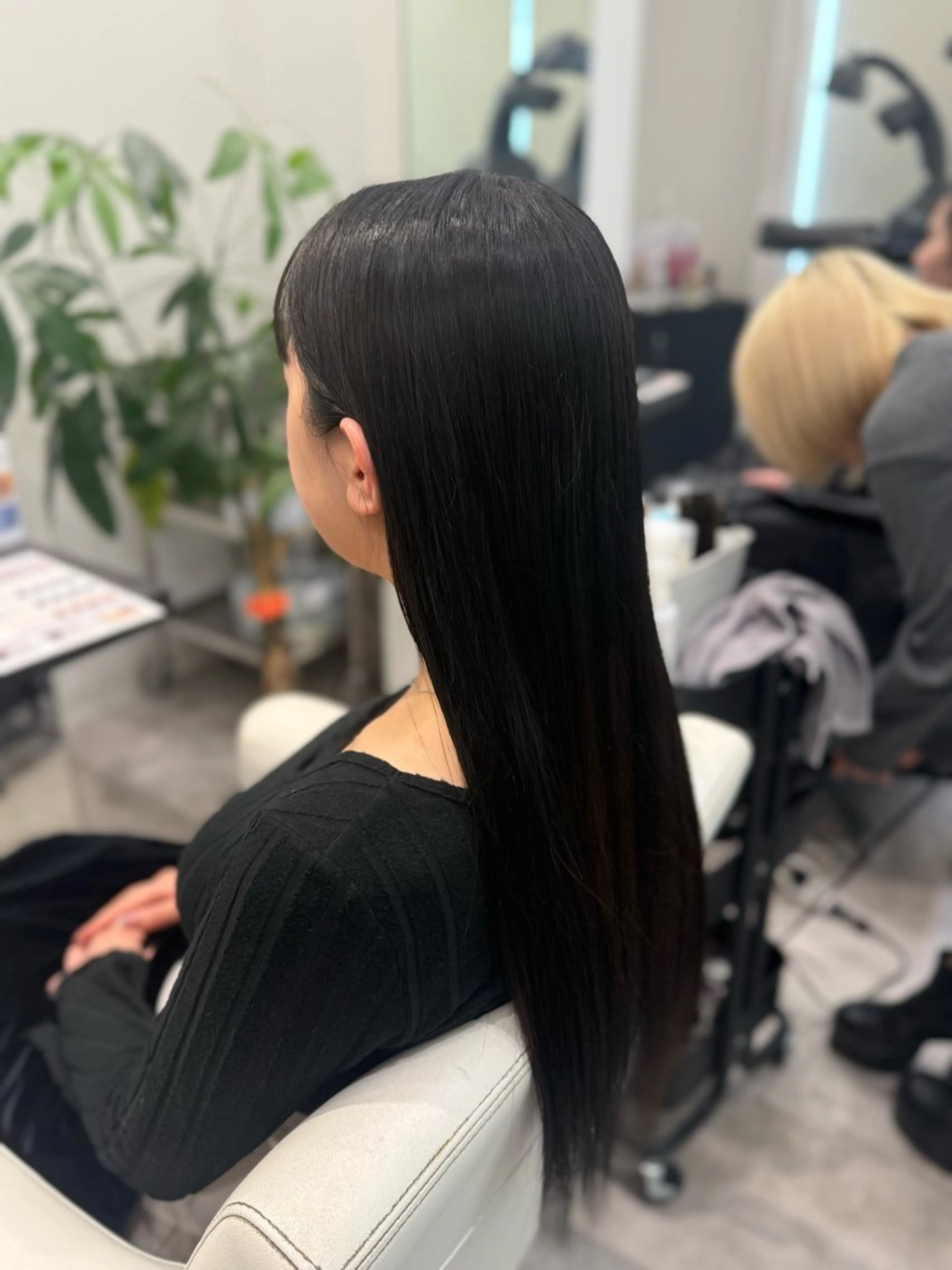 ロング カラー 黒髪 カット ヘアカラー 縮毛矯正 渋谷髪質改善/縮毛 矯正/かすが🪽🫧のヘアスタイル