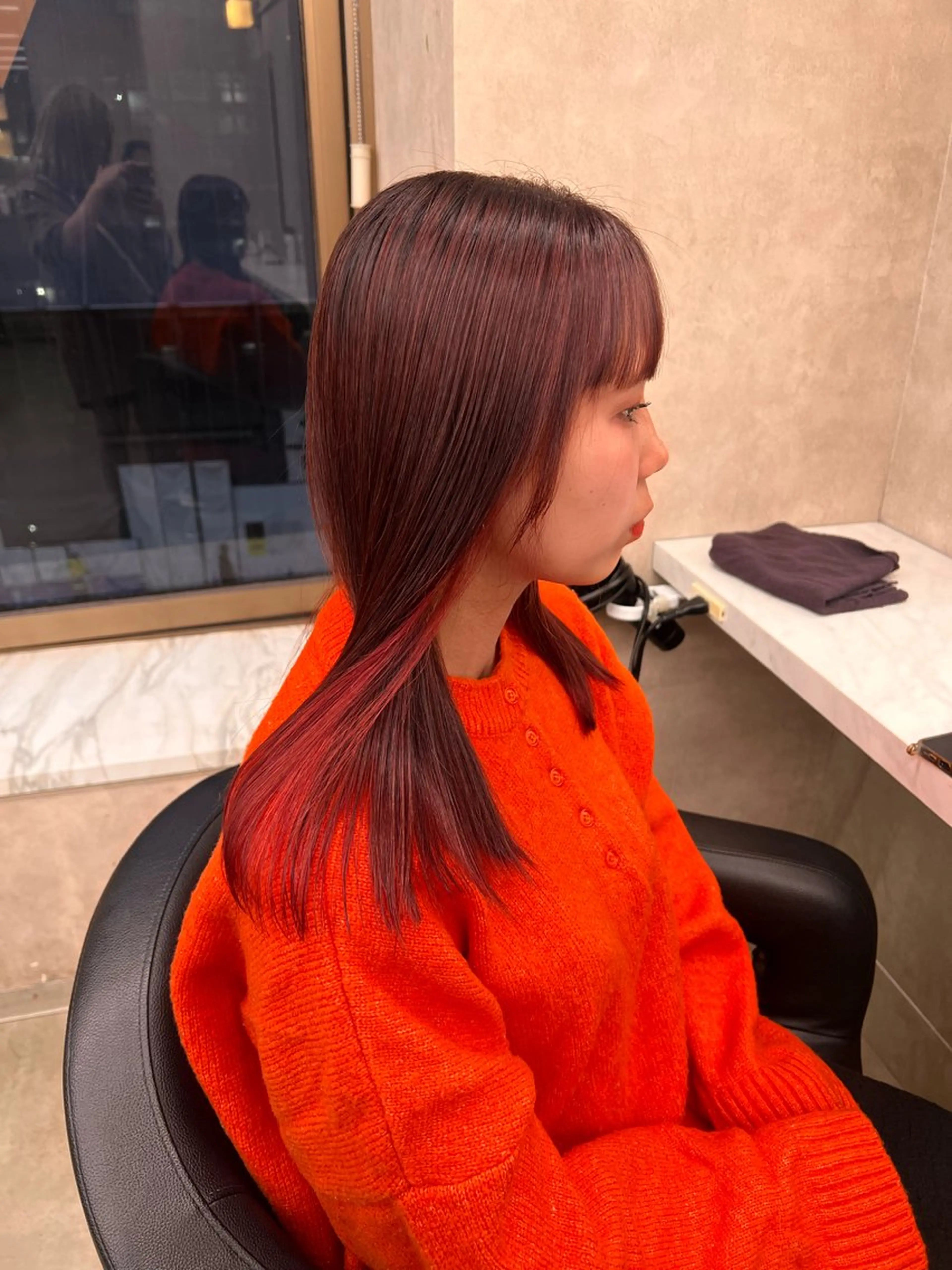 セミロング カラー 💖札幌カラー 指名No.1💖玲奈のヘアスタイル