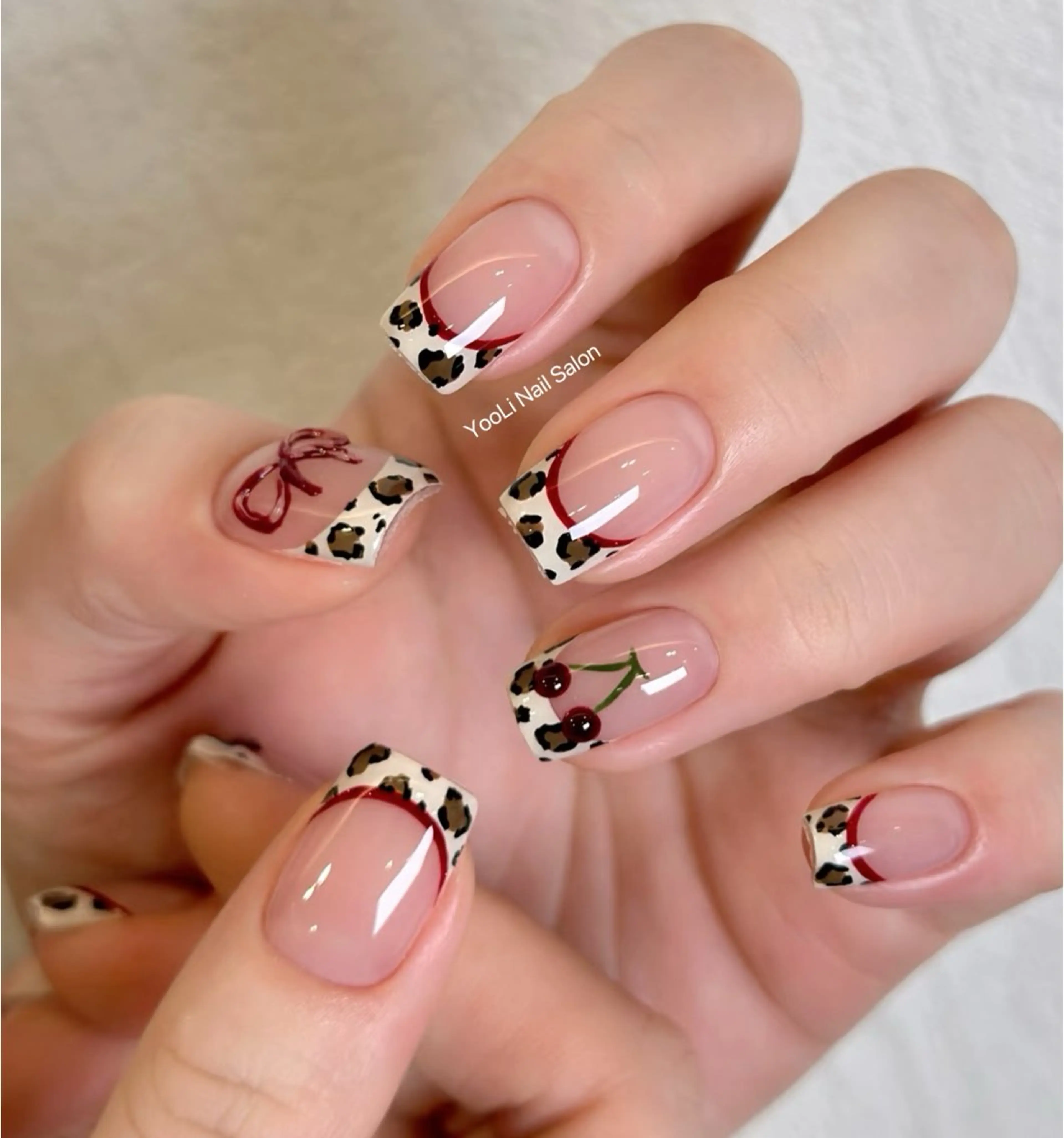 ネイル アートネイル オーロラネイル チークネイル フレンチネイル ガラスフレンチ 🎀🎀YooLi Nail Salonのネイルデザイン