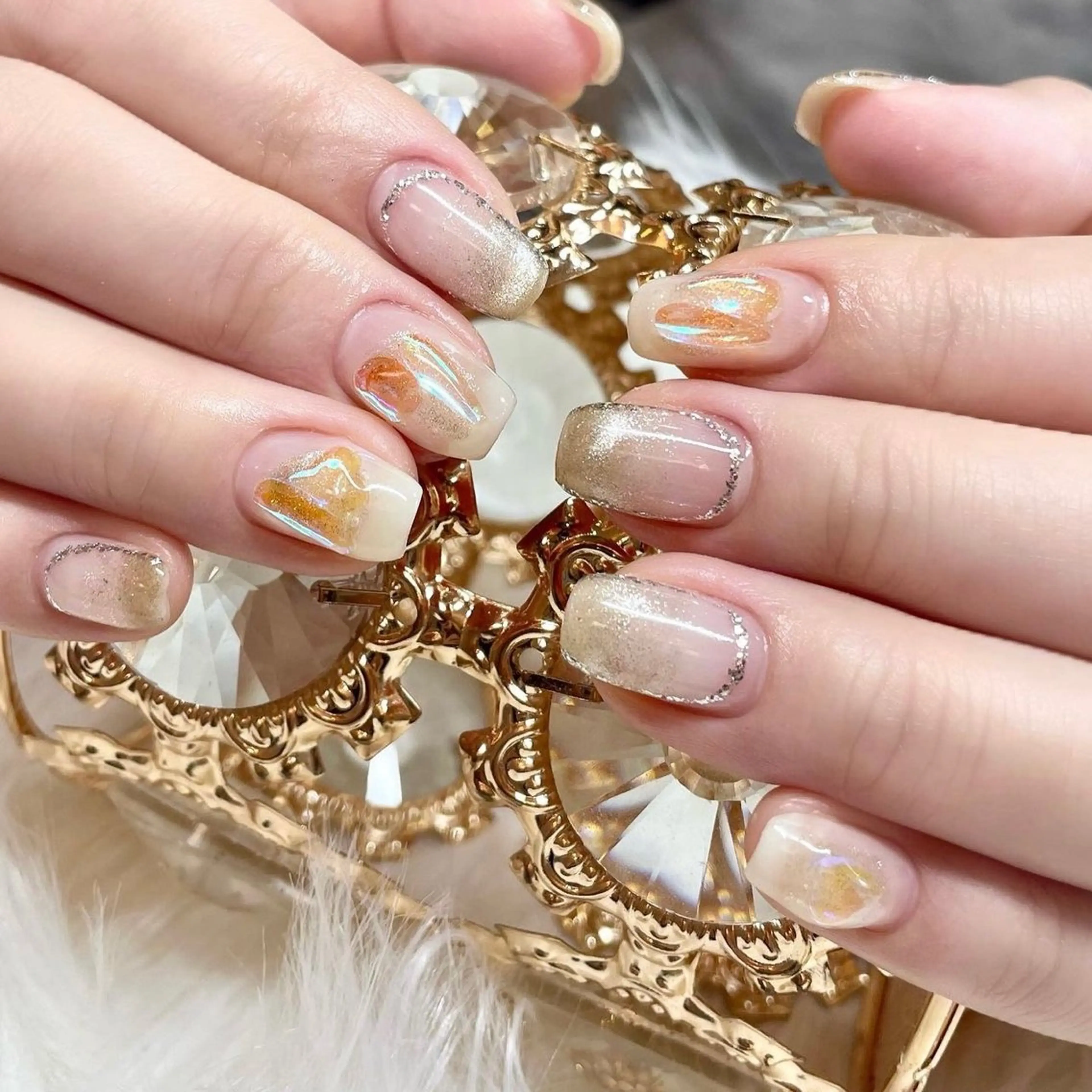 ネイル 氷ネイル・うるうるネイル Vogusty's Nail 鶴見店のネイルデザイン