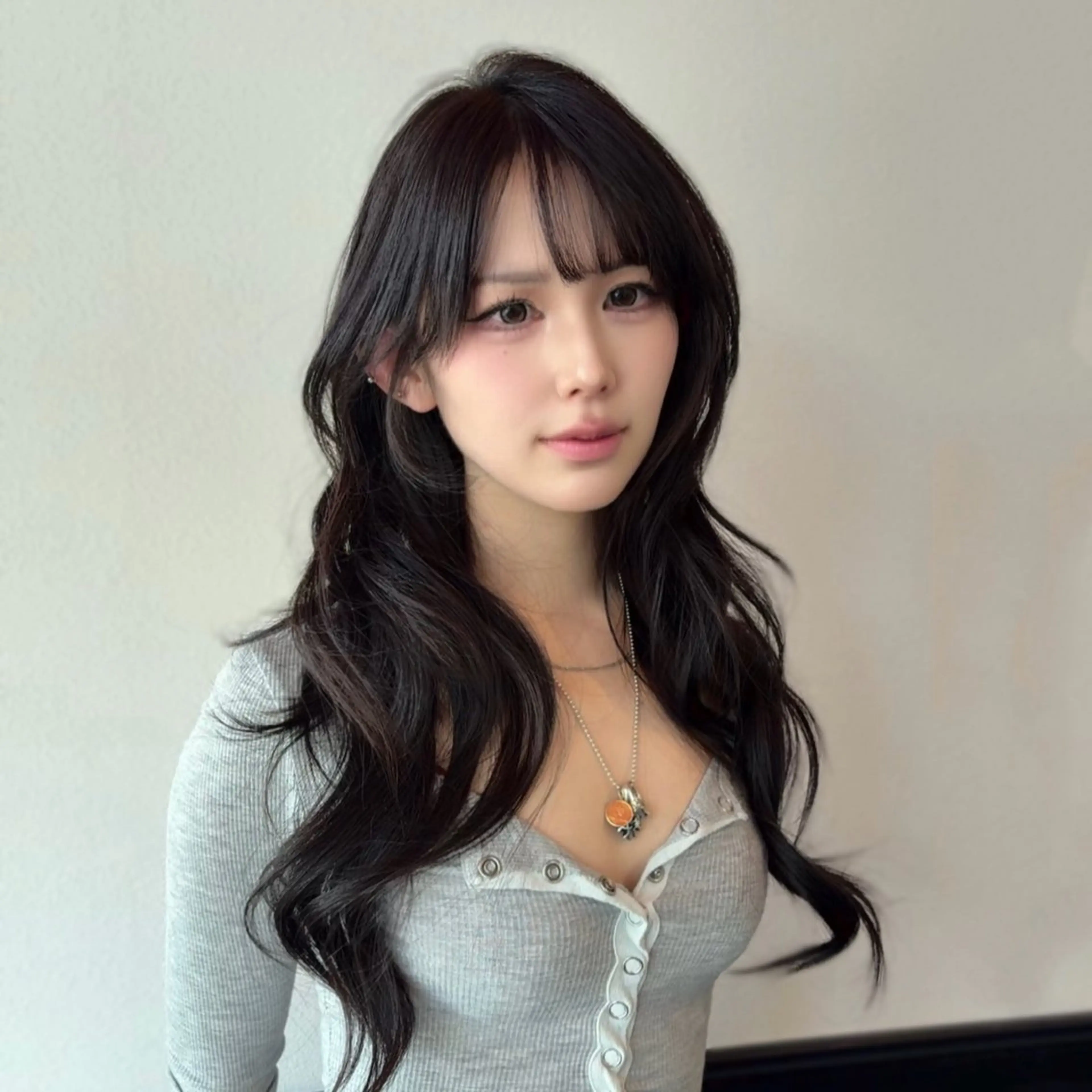 ロング 伸ばしかけ ハッシュカット ロング カット スズキ リコのヘアスタイル