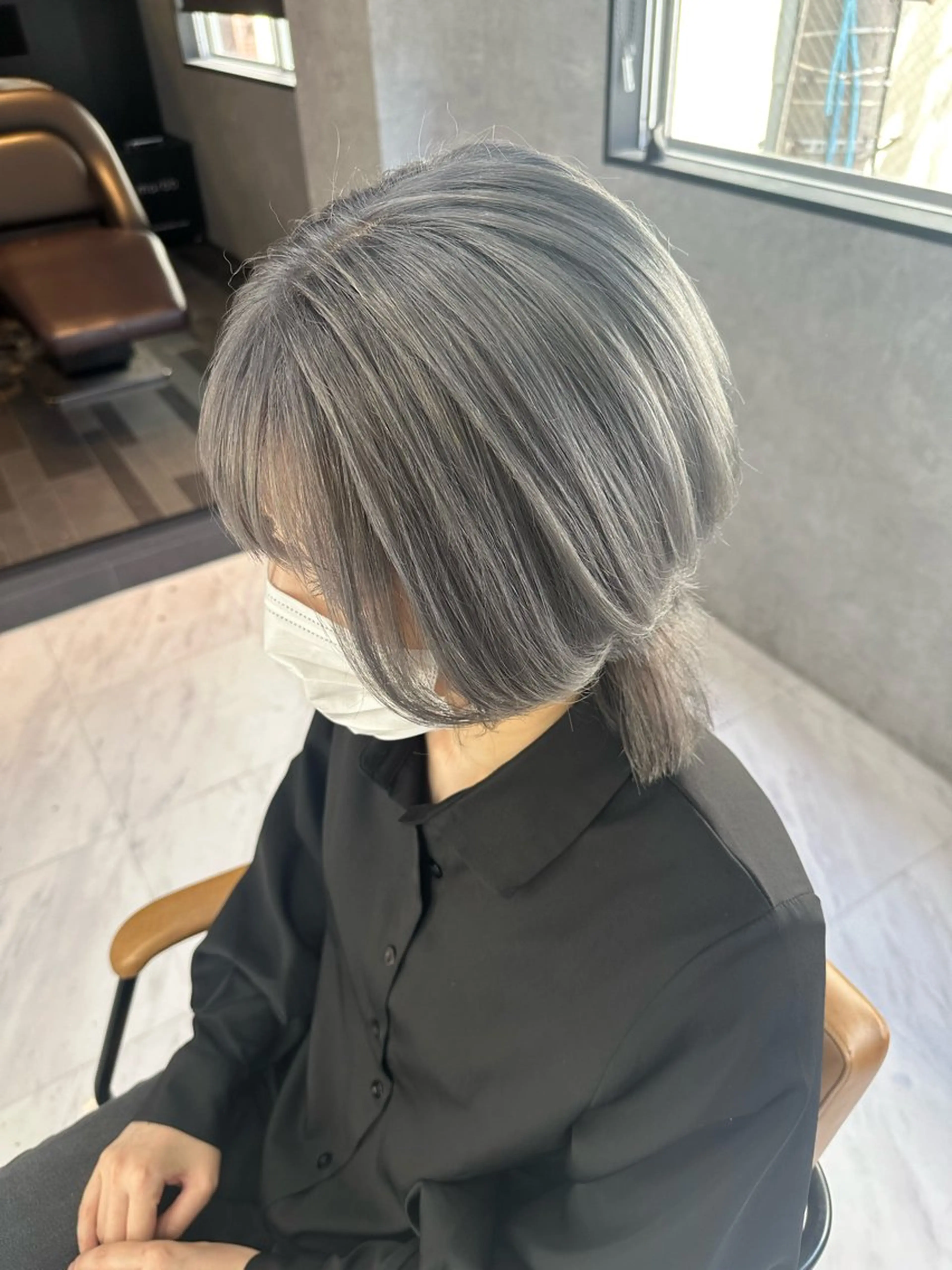 ミディアム カラー Mayo/ダブルカラ メンズカット/カラーのヘアスタイル