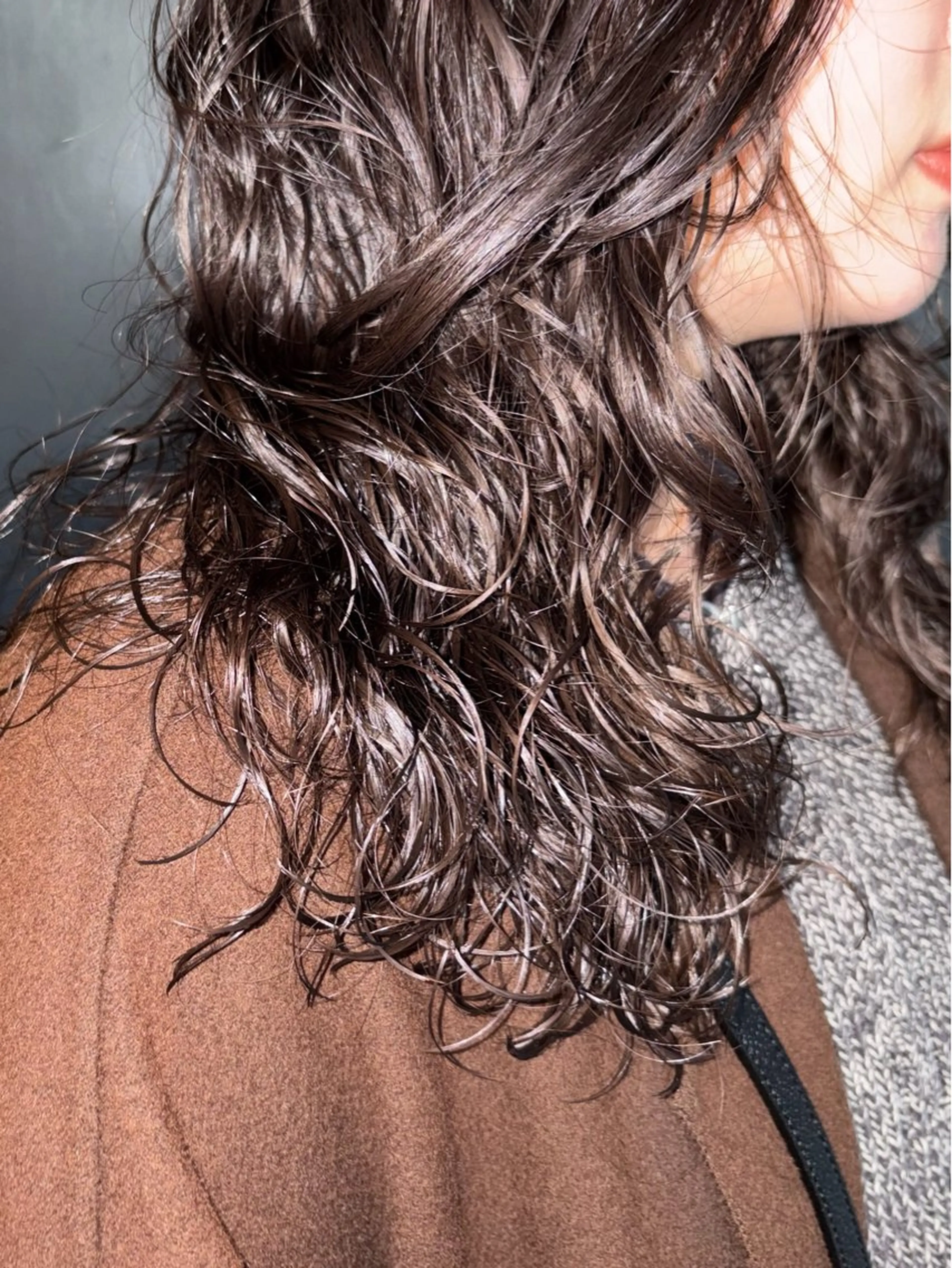 セミロング パーマ カット パーマ 中川 蓮のヘアスタイル