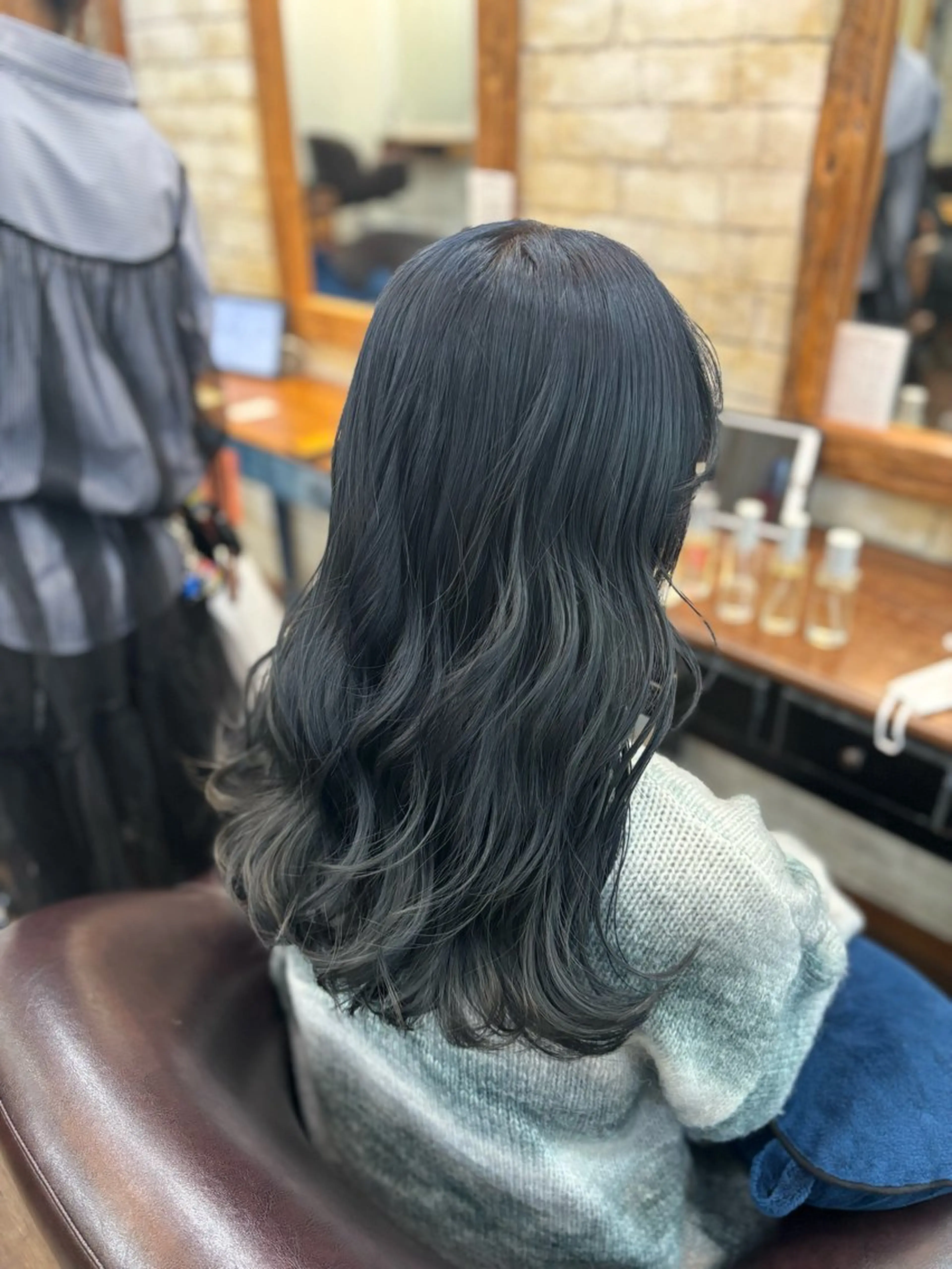 ロング カラー パーマ カット パーマ 小顔似合わせカット ┊︎*AYANO*のヘアスタイル