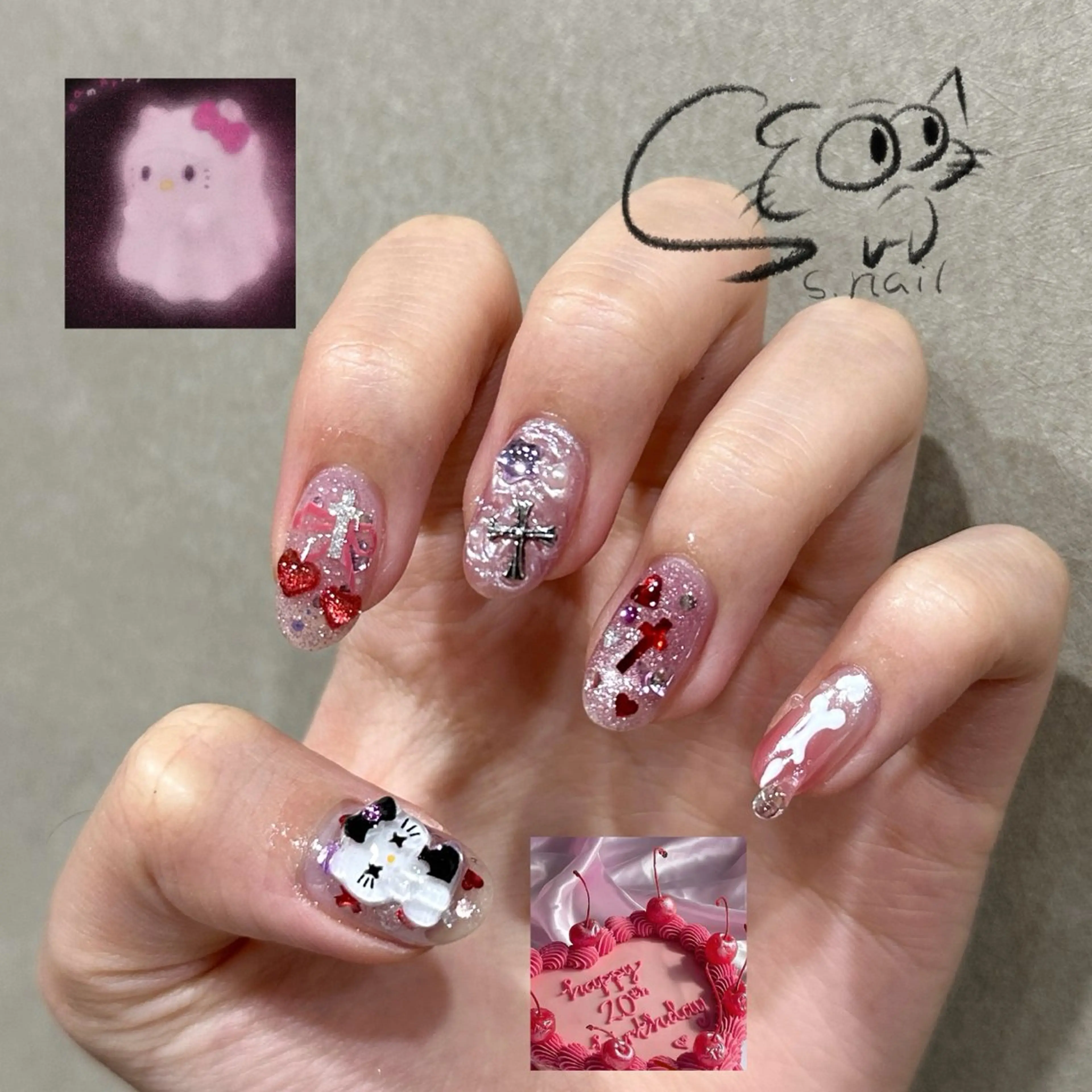 ネイル アートネイル チークネイル フレンチネイル グラデーション マグネットネイル S.nail _のネイルデザイン