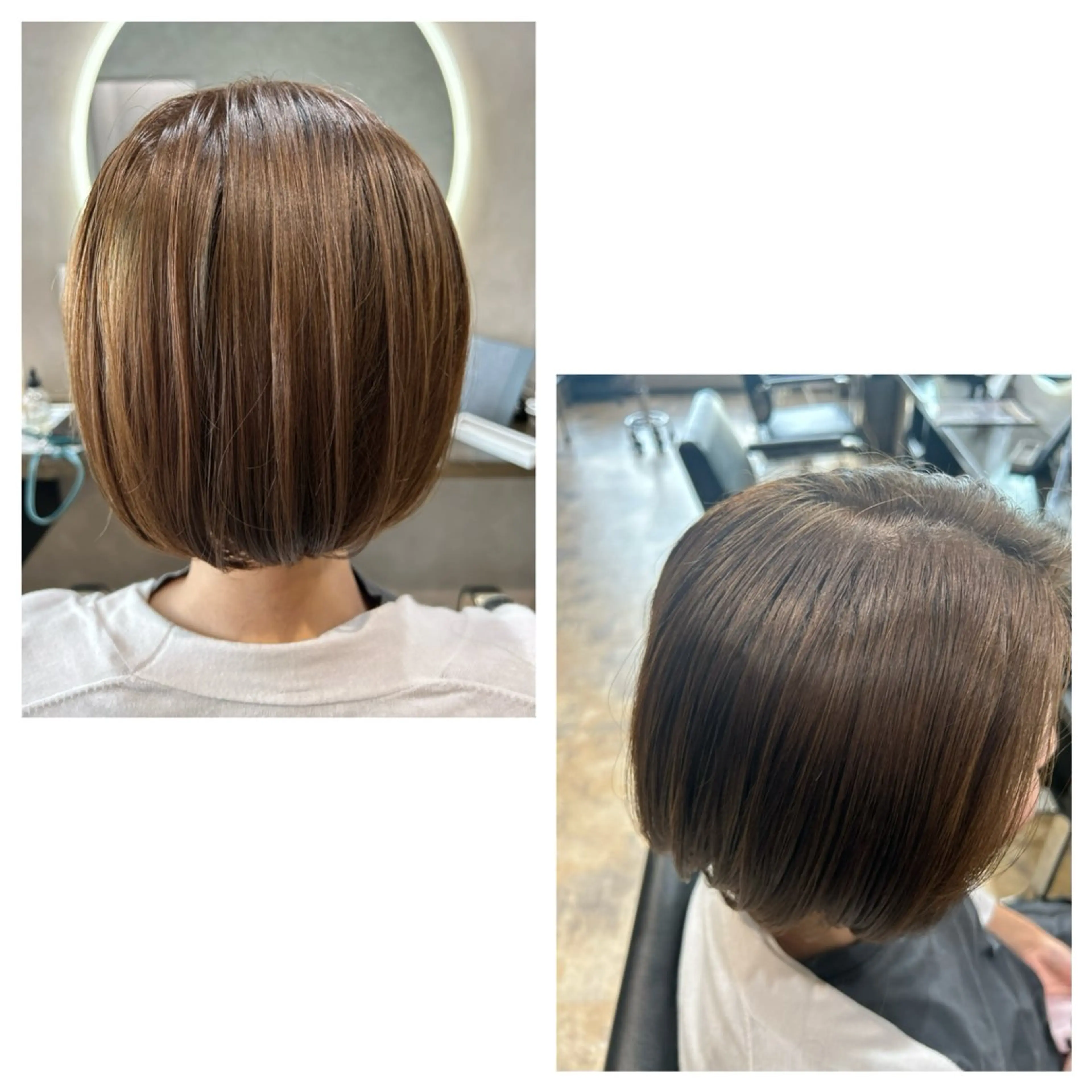 カラー 透明感カラー ボブ 濱田 里江のヘアスタイル