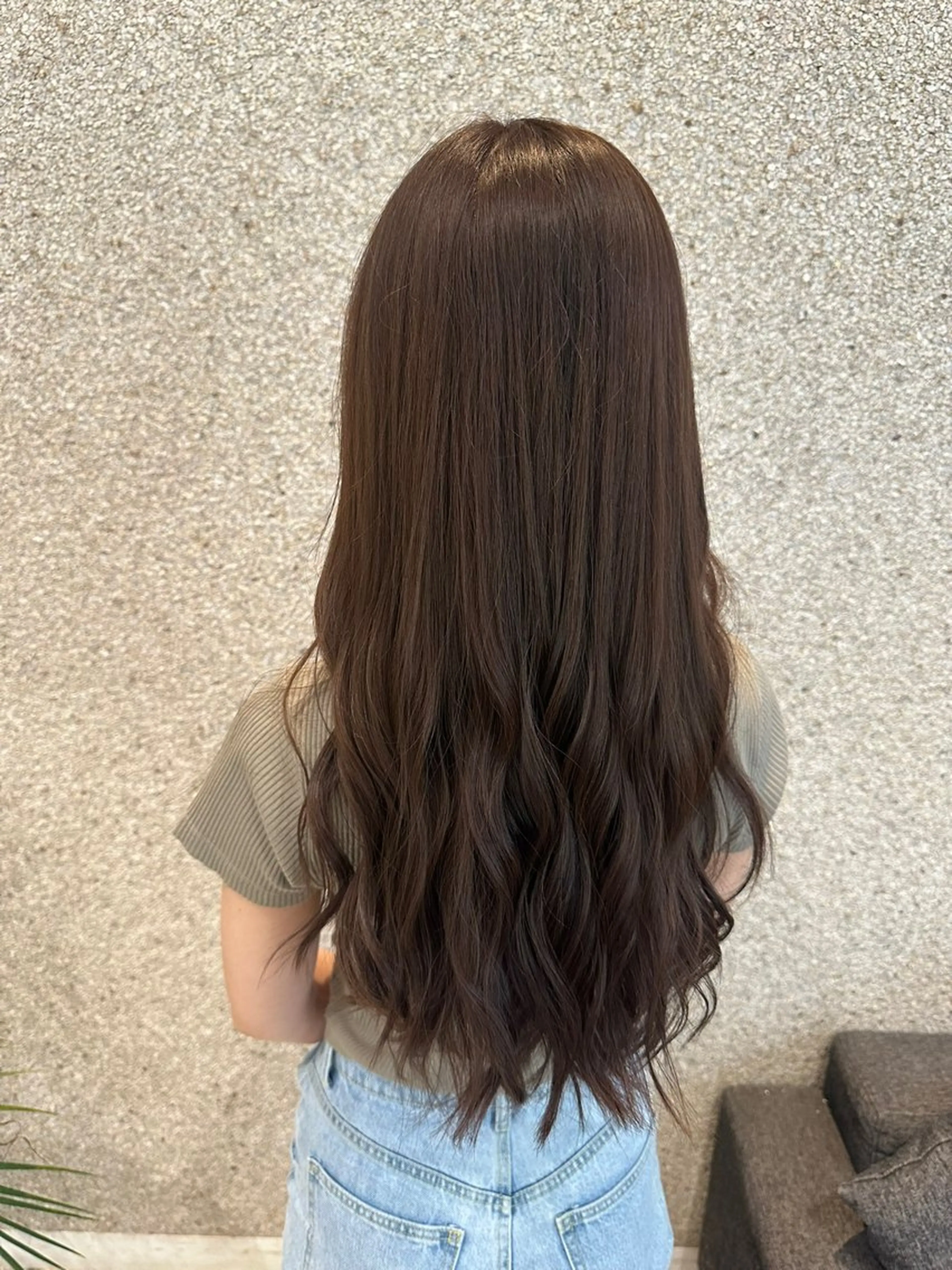 ロング カラー ブリーチ ブラウンカラー ブリーチなしカラー 山口 愛果のヘアスタイル