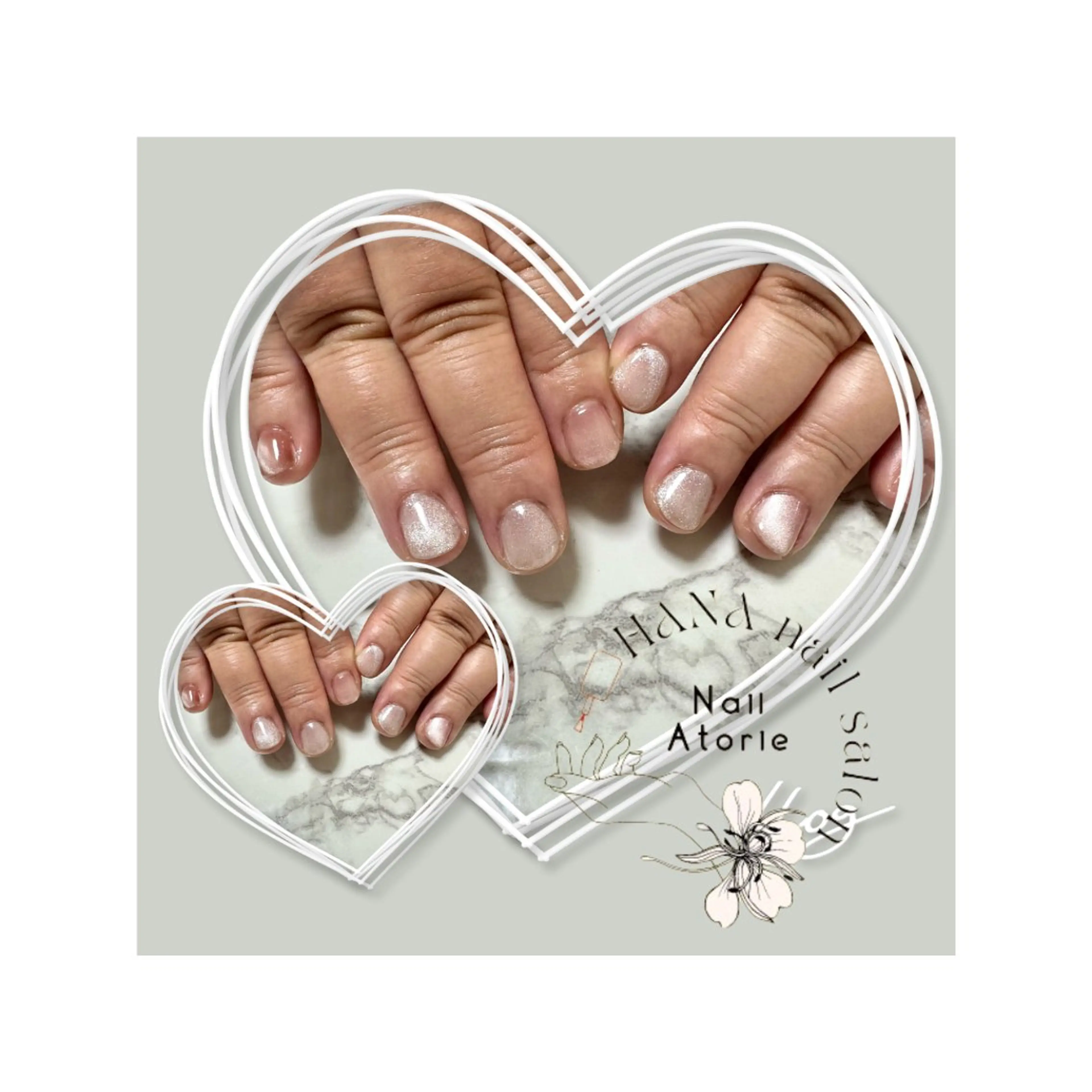 ネイル マグネットネイル 春ネイル ハンドネイル HaNA 　nail salonのネイルデザイン