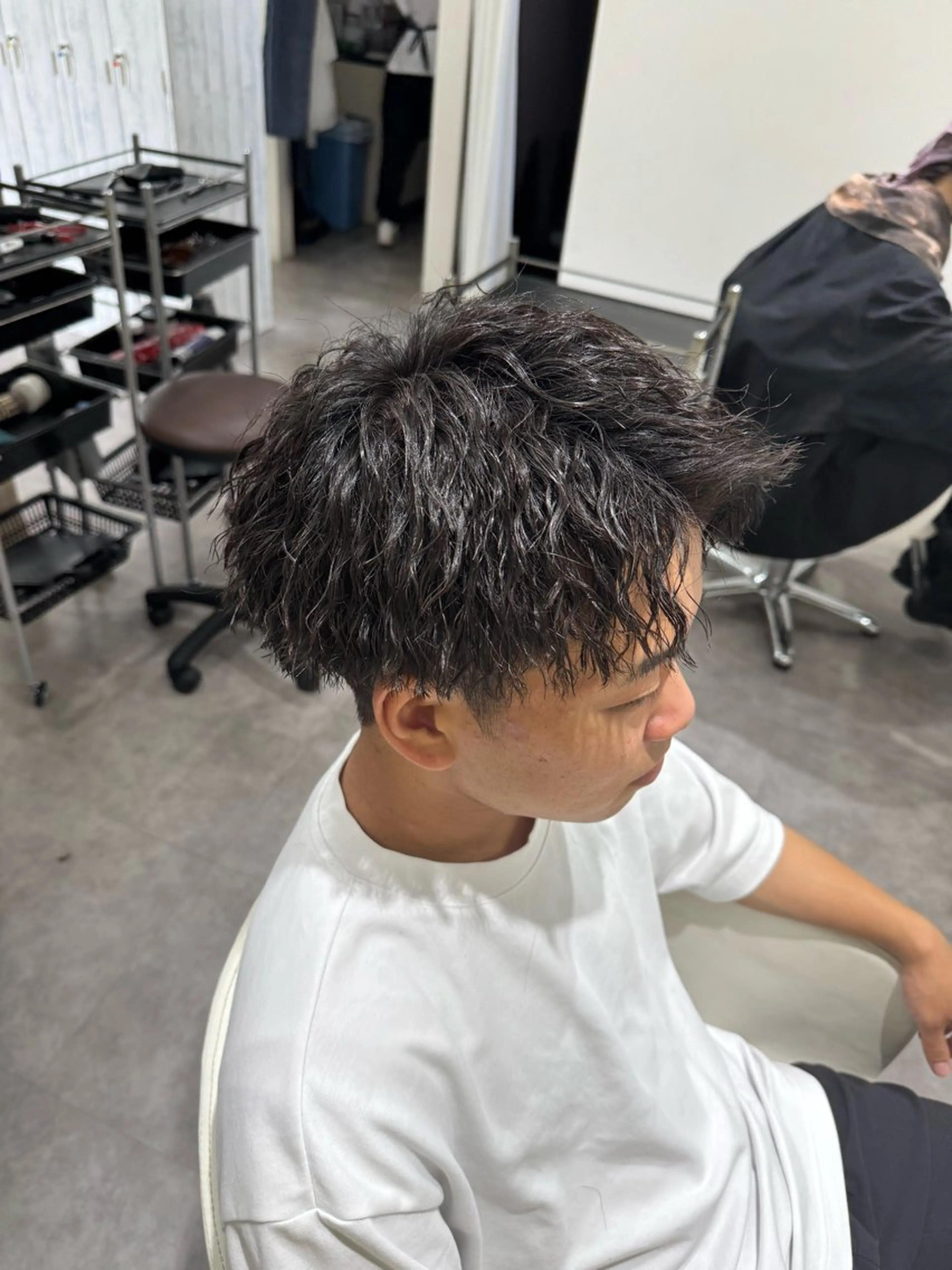 ショート ツイストパーマ カット パーマ 岐阜No.1メンズ 美容師／村上達紀のヘアスタイル