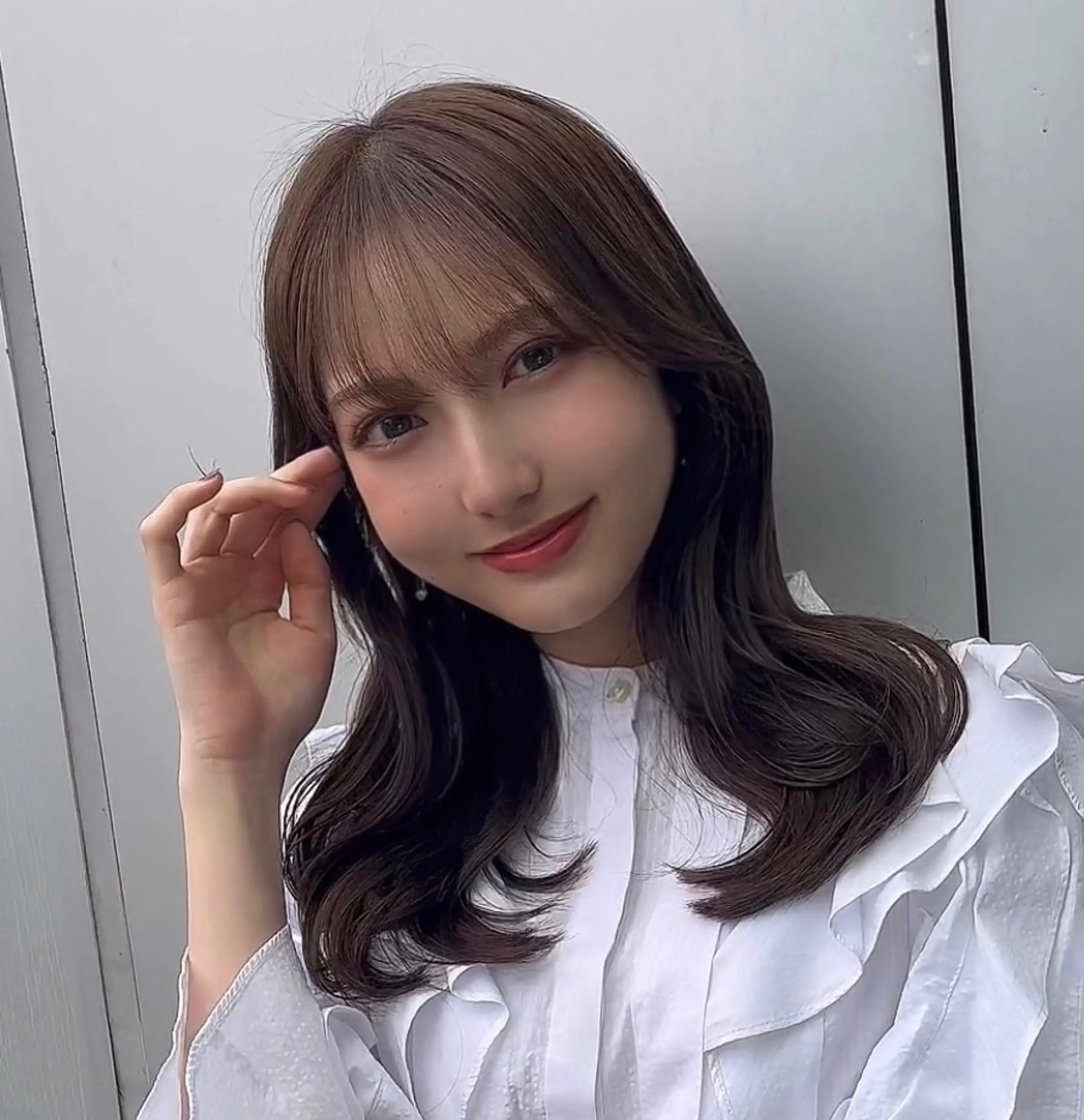 ミディアム カラー カット ヘアカラー トリートメント 🌫️大人韓国ヘア 🌫️naoyaのヘアスタイル