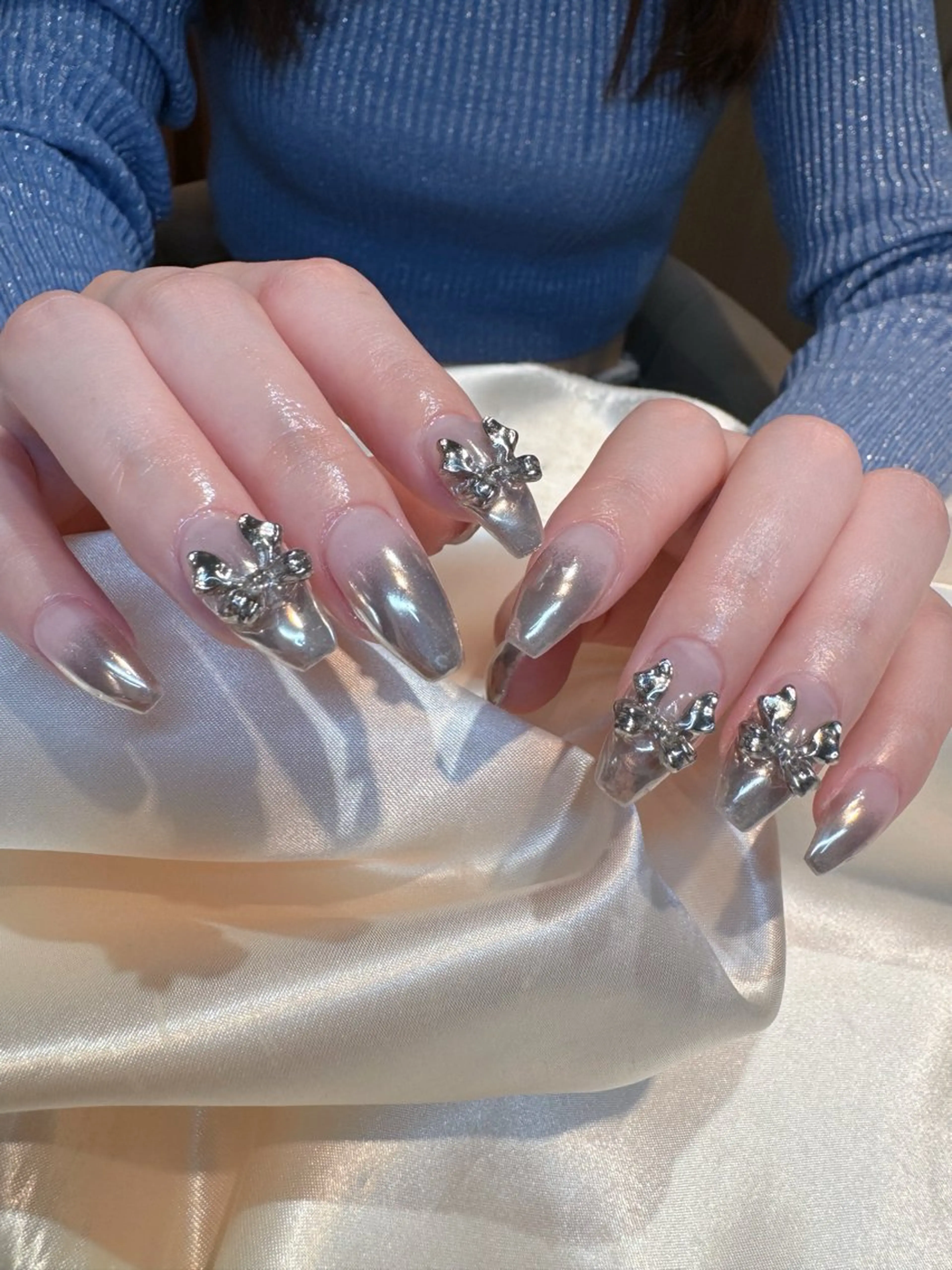 オーロラorミラー【ベース込】𐙚⋆°.⋆(オフあり/なし)の写真