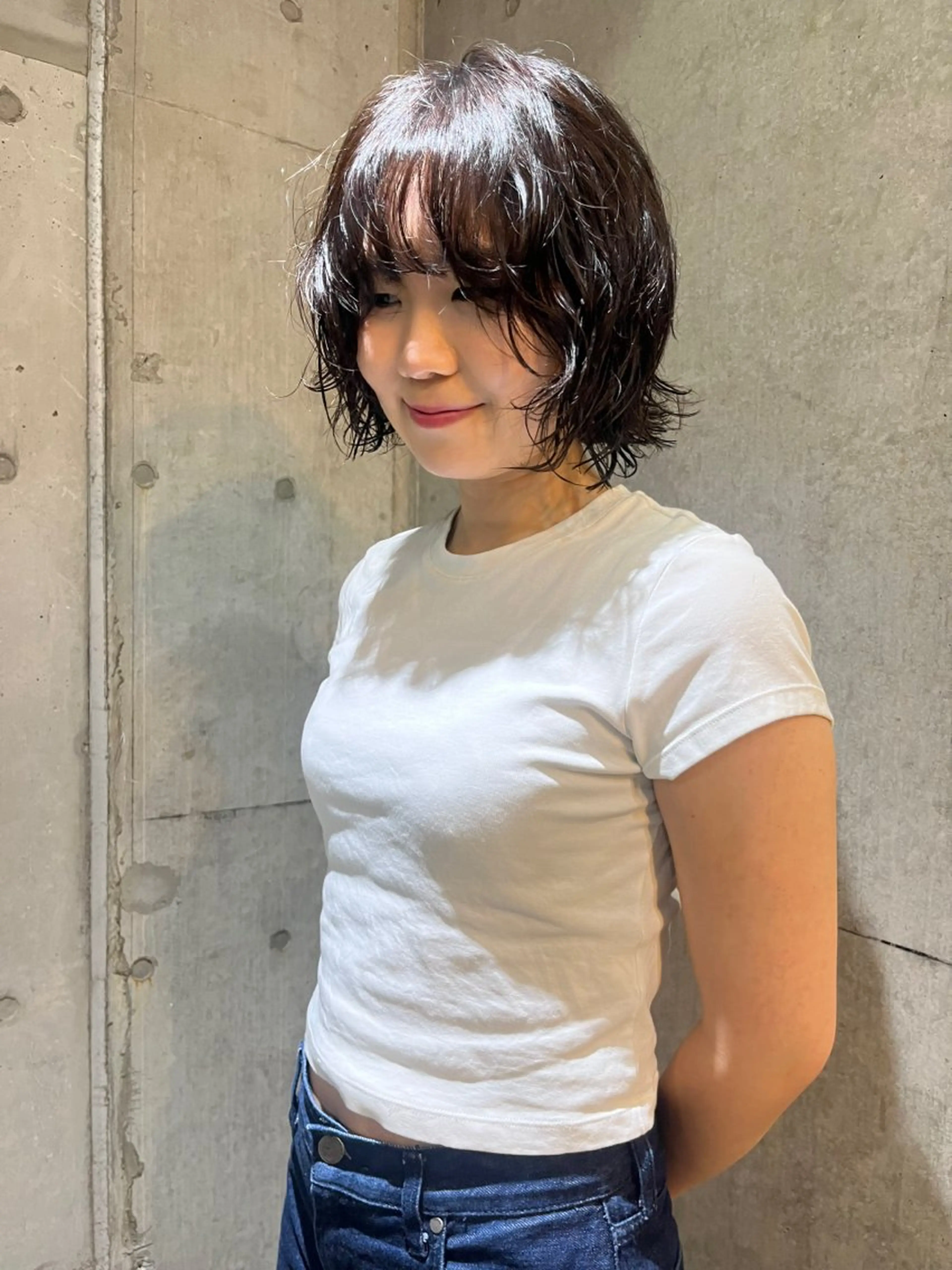 ショート パーマ カット パーマ トリートメント ハイトーン/顔まわり レイヤー/YUKAのヘアスタイル