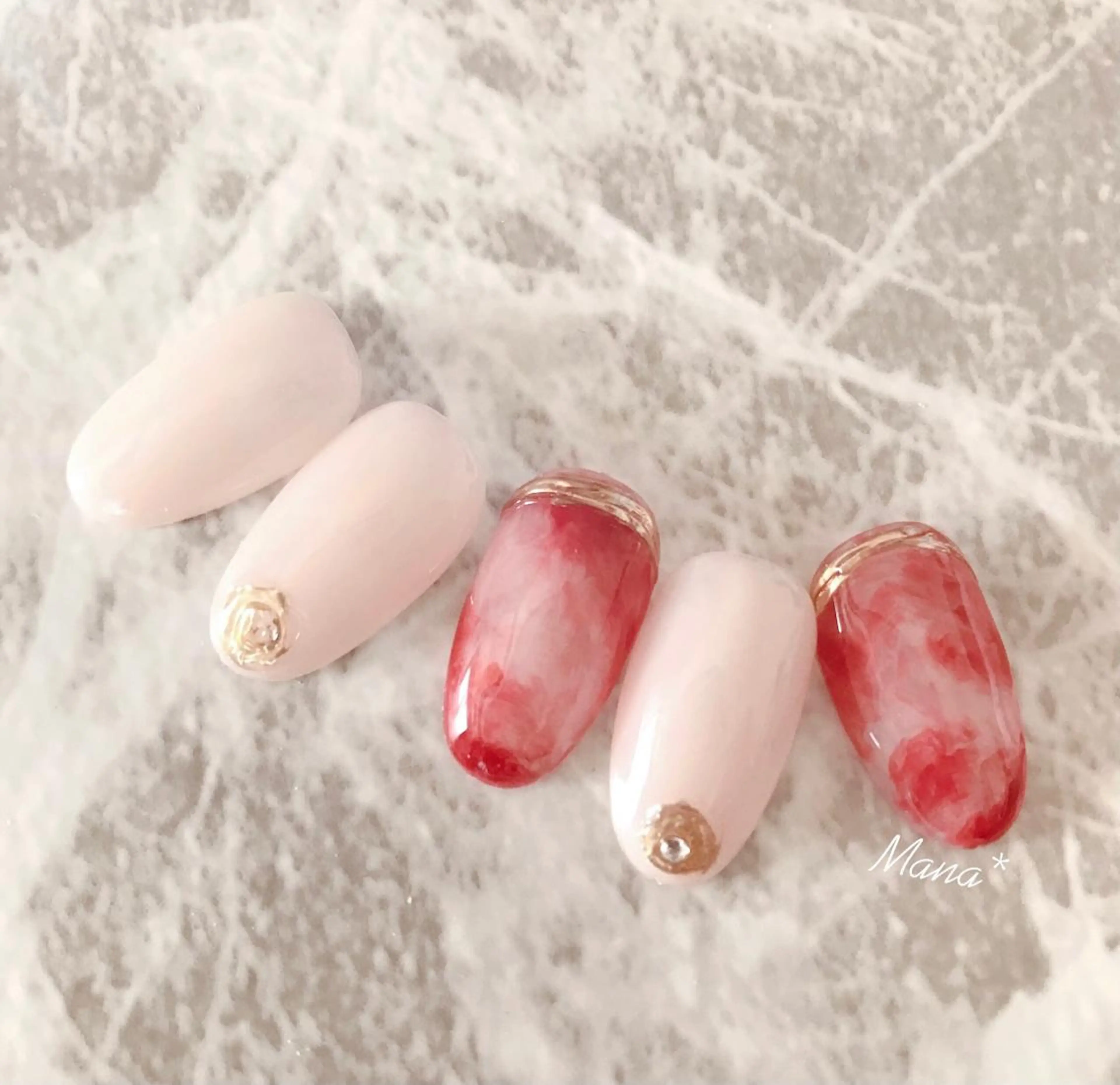 ネイル ミラーネイル ニュアンスネイル 塚田 由香里のネイルデザイン