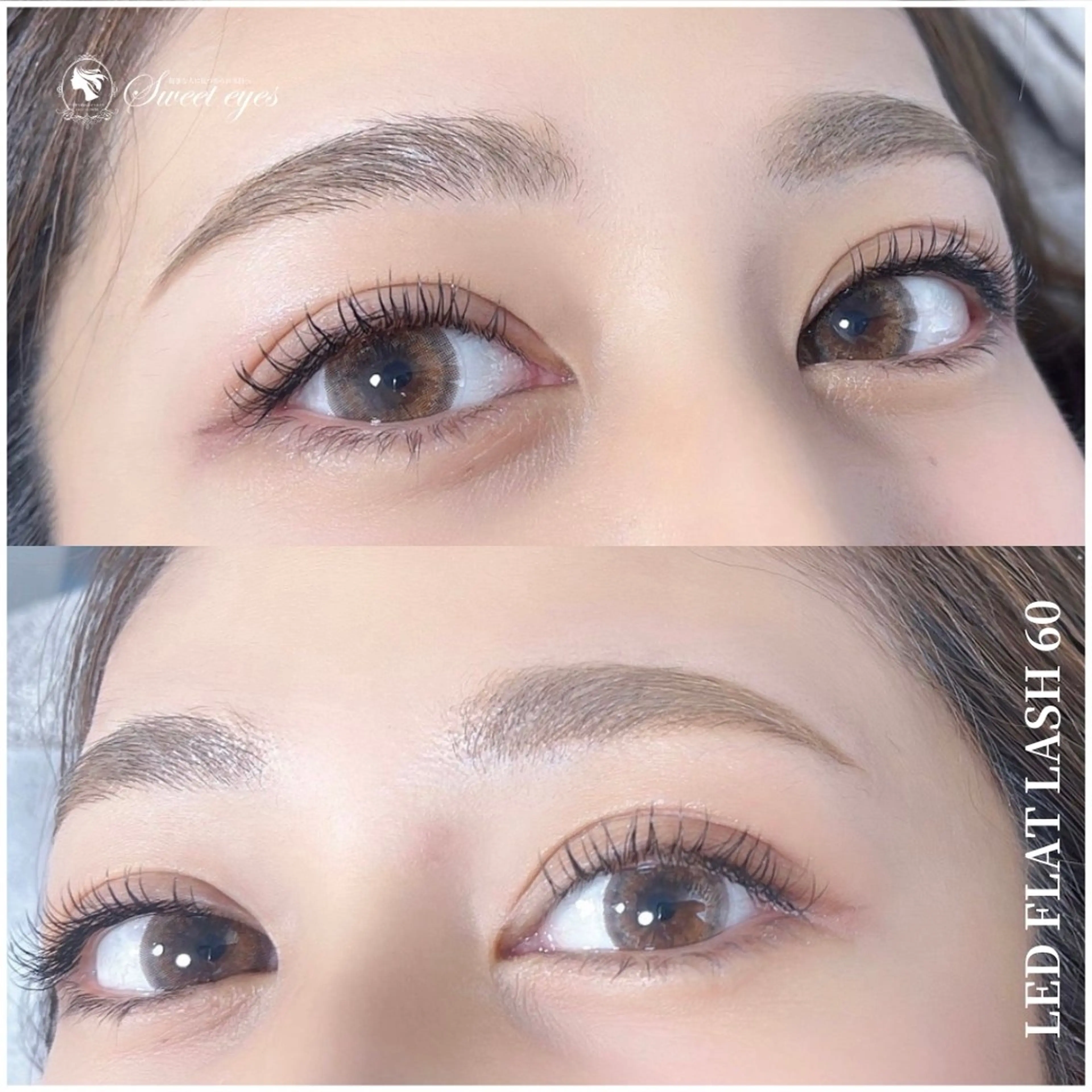 【ナチュラル感no.1】LEDフラットラッシュ60本 アイシャン・オフ付き9,990→6,000円の写真