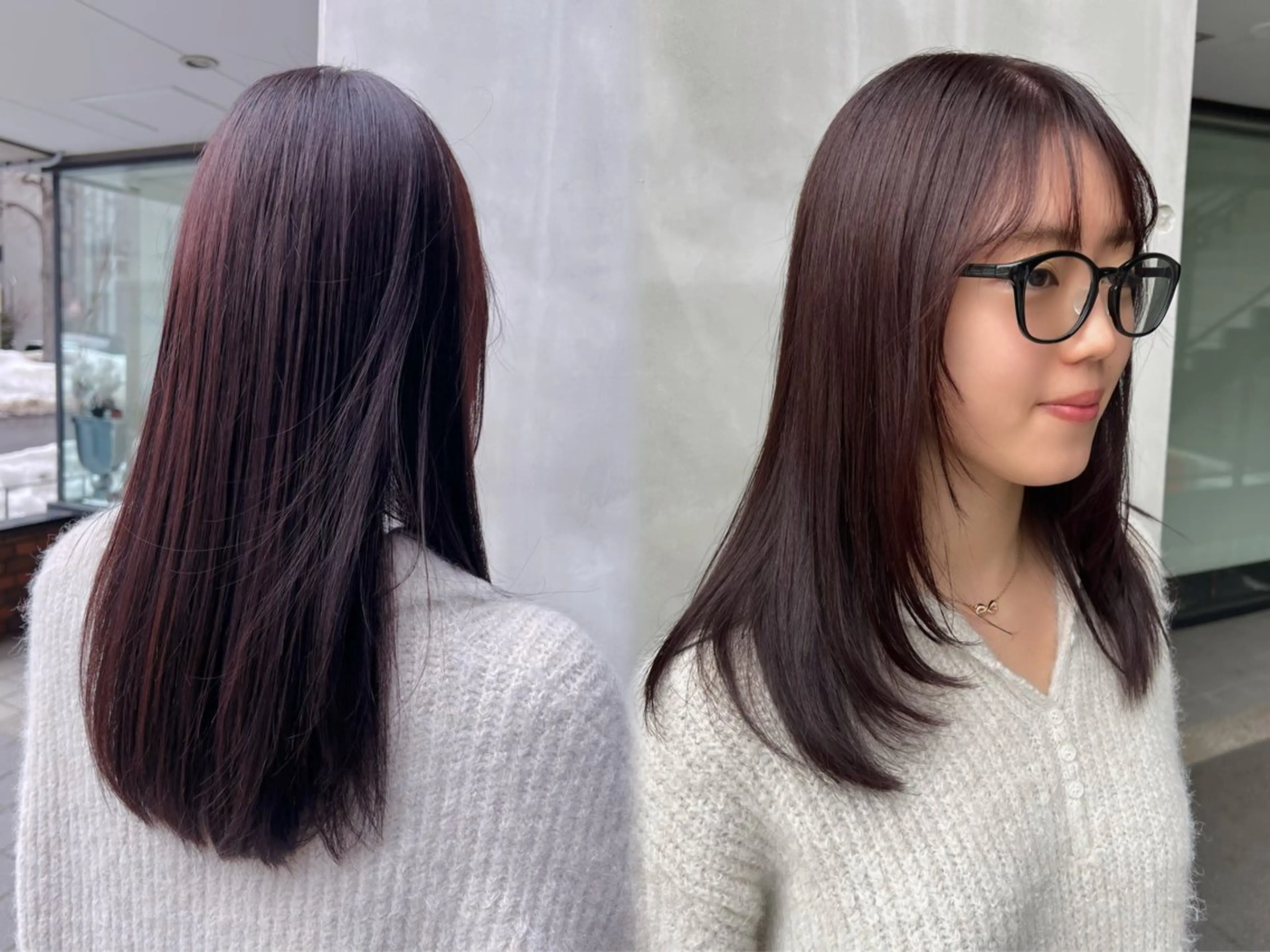 セミロング ヘアカラー 💘札幌クロスパーマ 髪質改善💘rinaのヘアスタイル