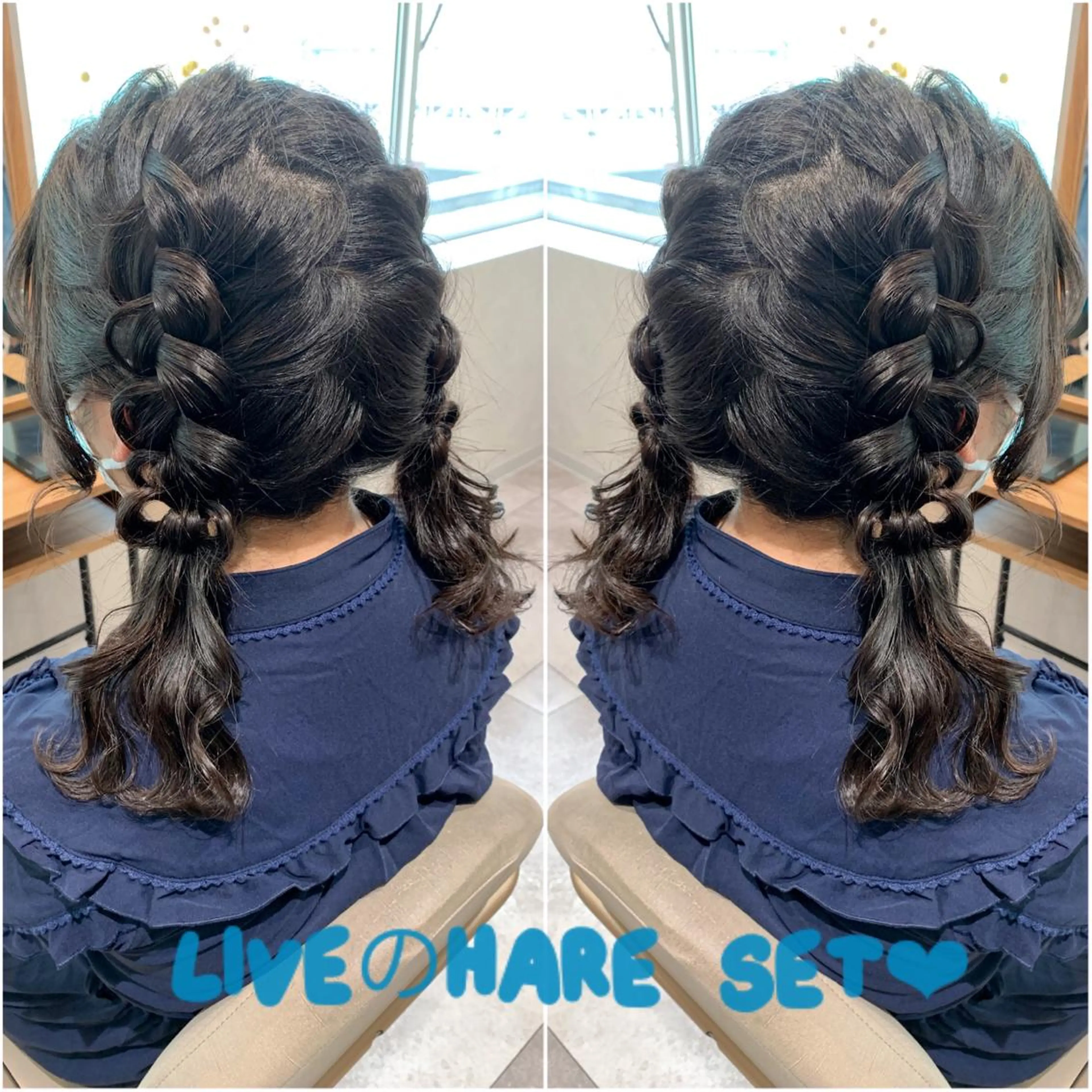 セミロング ヘアアレンジ ヘアセット 韓国hair🦋 Nanaのヘアスタイル