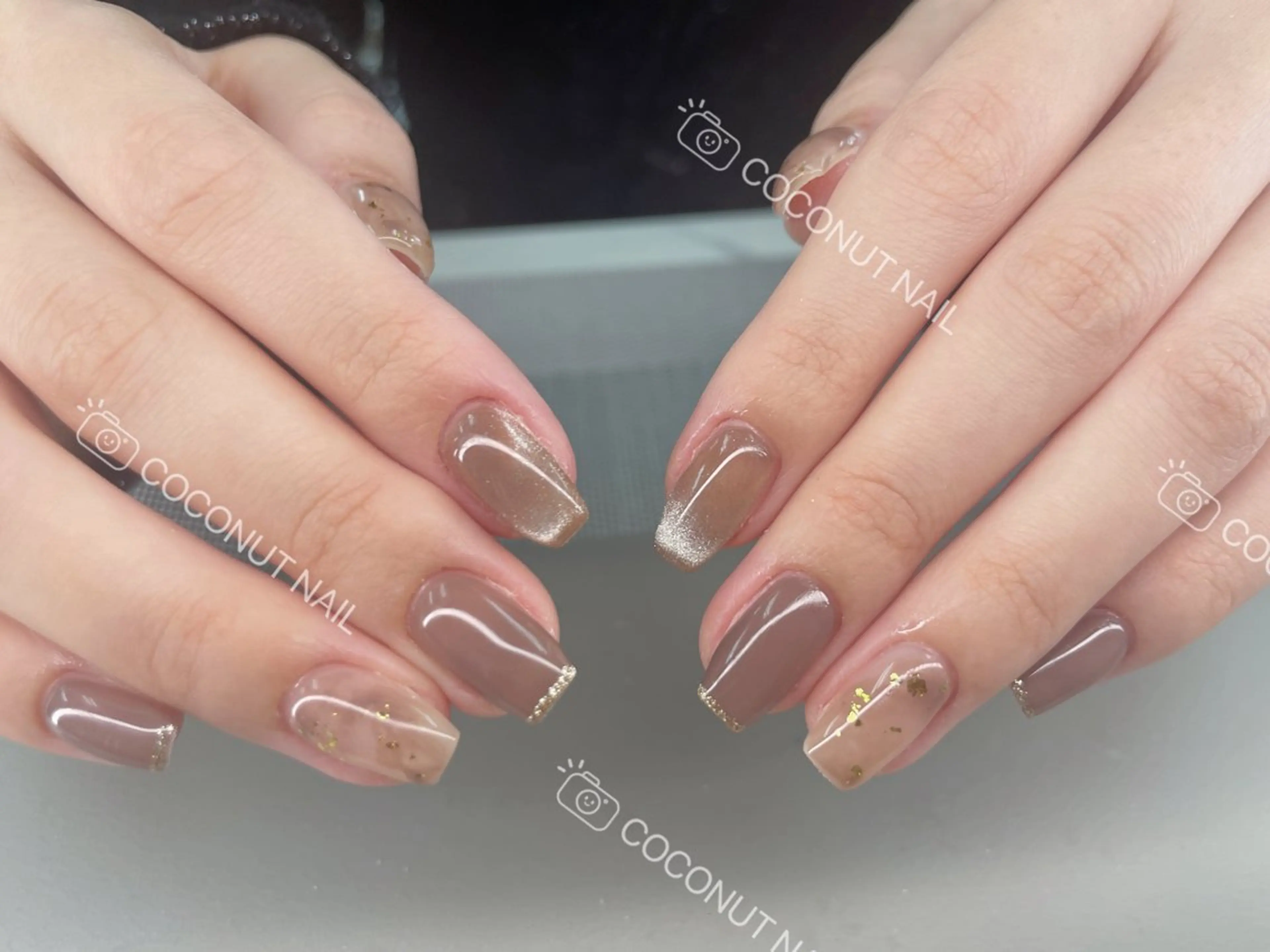ネイル ハンドネイル 神田 ココナッツのネイルデザイン