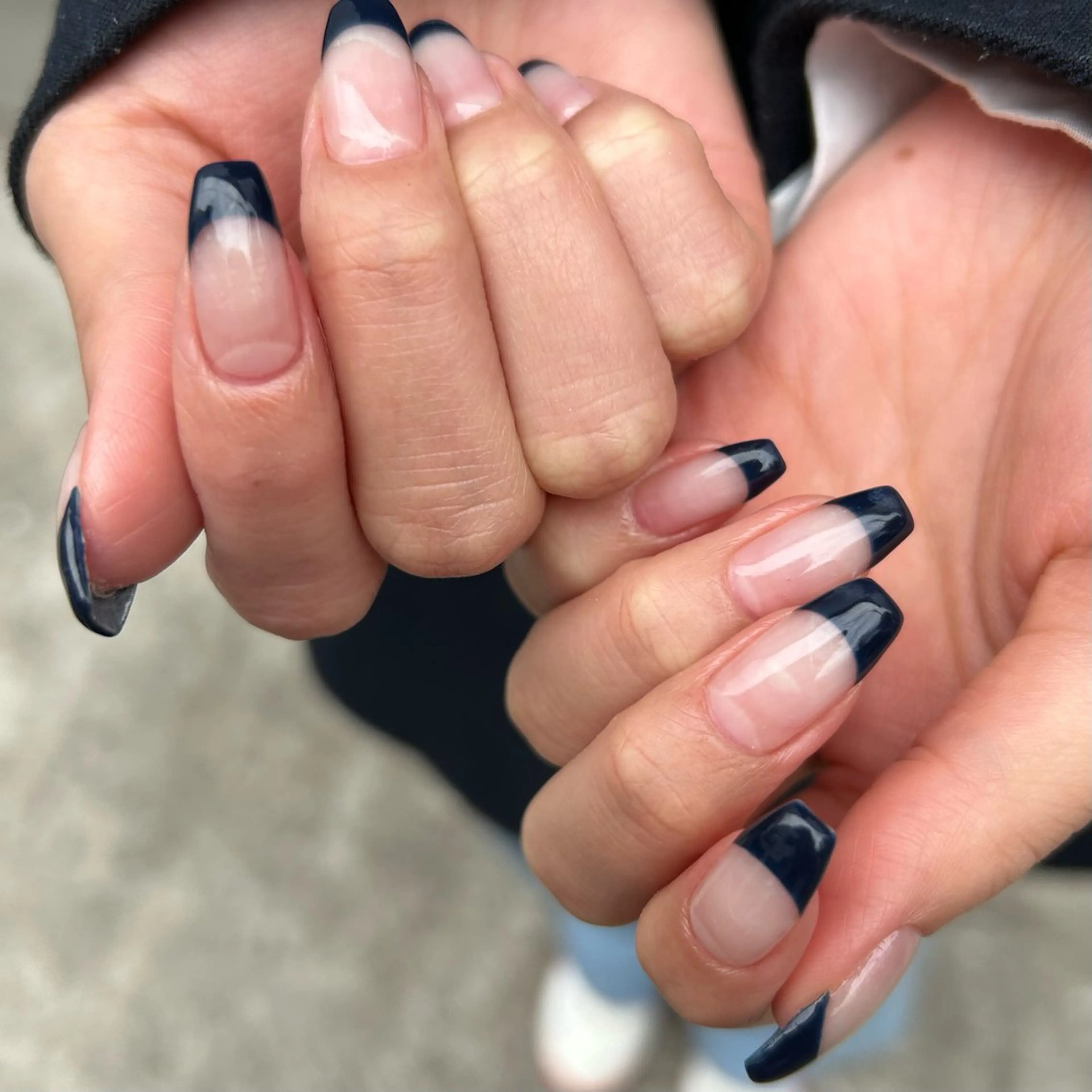 ネイル クリアネイル フレンチネイル Yumi シンプルネイルのネイルデザイン