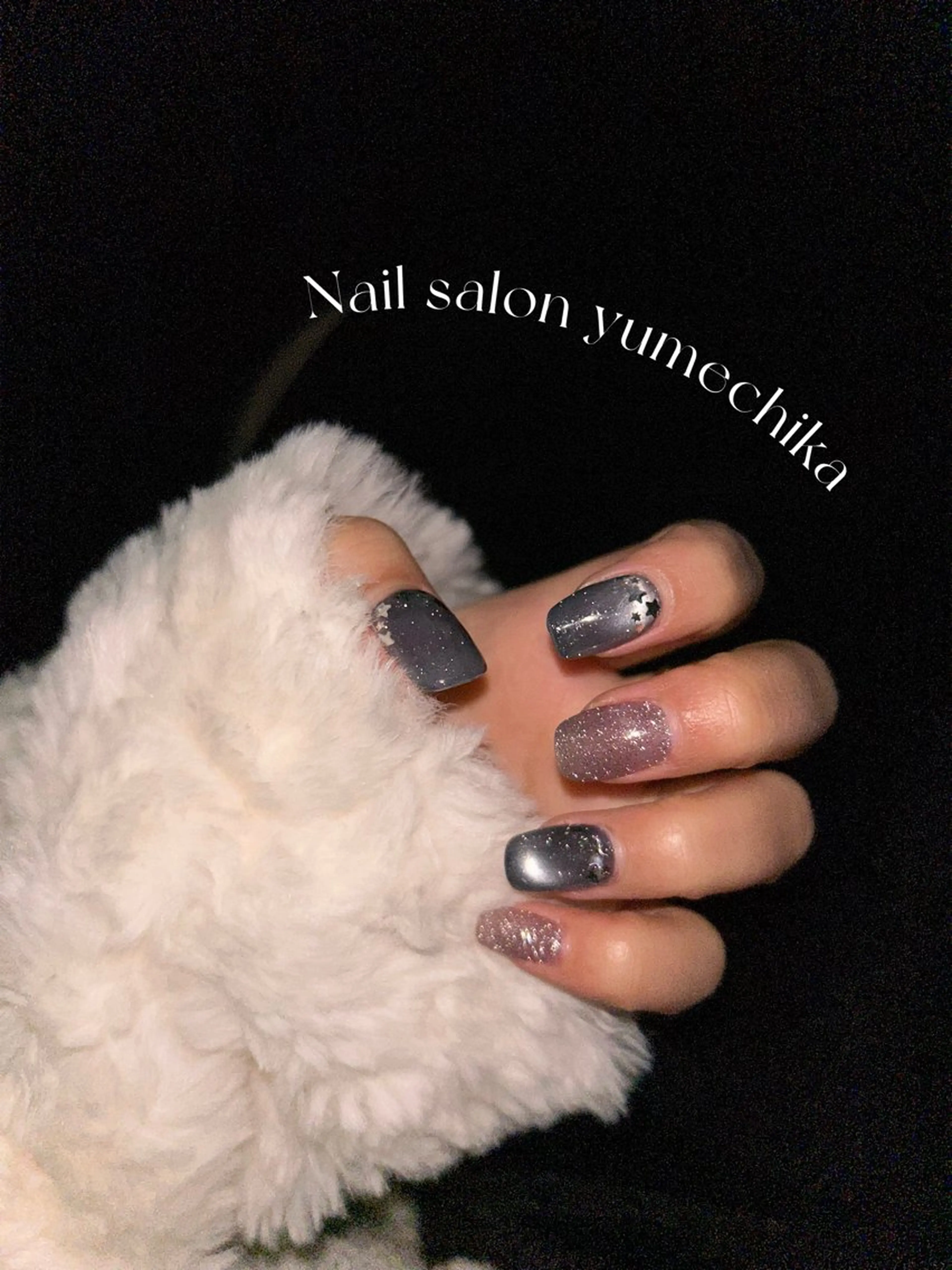 ネイル アートネイル 長さ出し フラッシュネイル ハンドネイル Nail salon Yumechikaのネイルデザイン