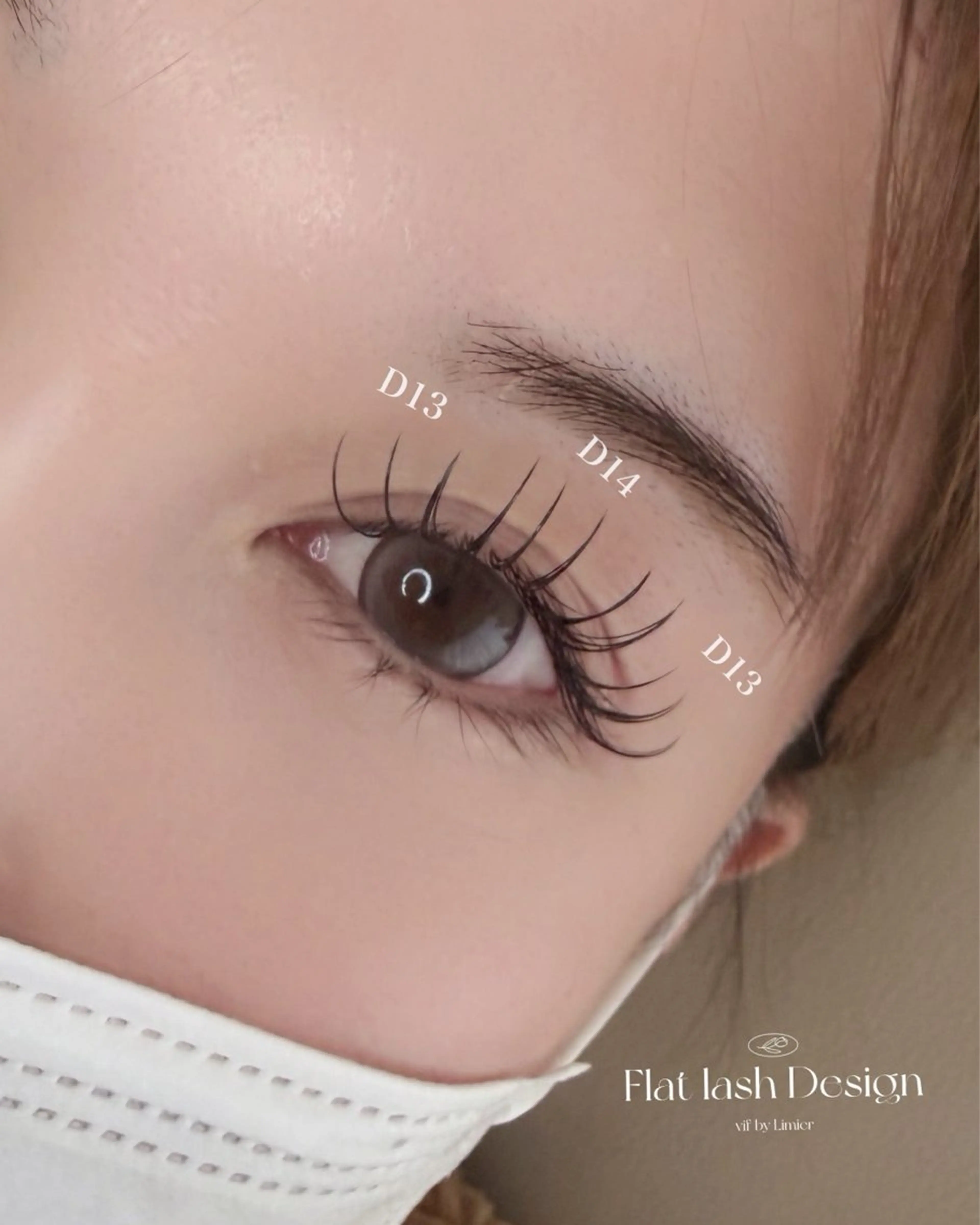 マツエク・マツパ フラットラッシュ vif mikuのマツエク・マツパデザイン