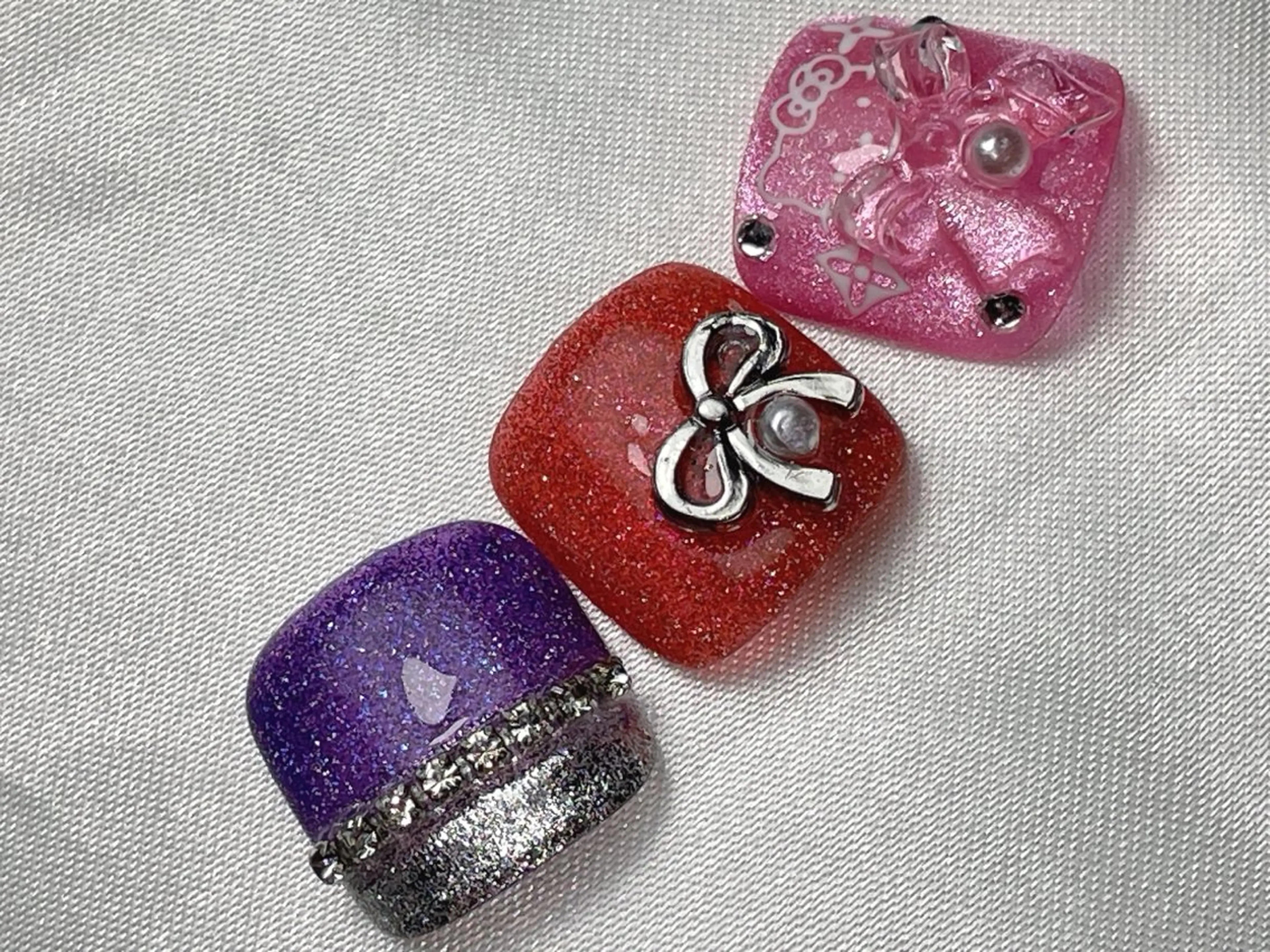 ネイル フラッシュネイル フットネイル ネイルチップ Bavardage Nailのネイルデザイン