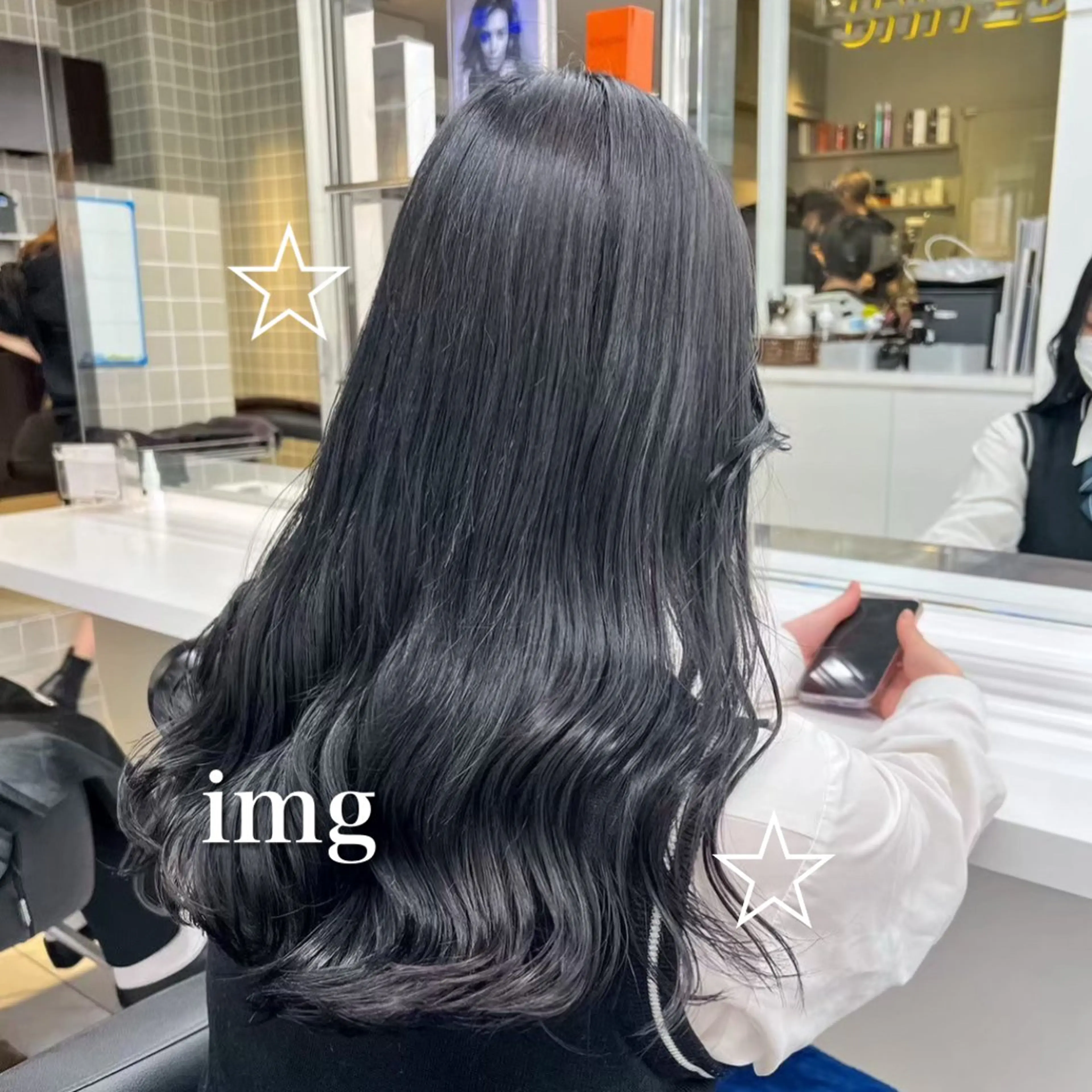 ロング カラー ヘアカラー トリートメント 💙韓国スタイル💙 亜子のヘアスタイル