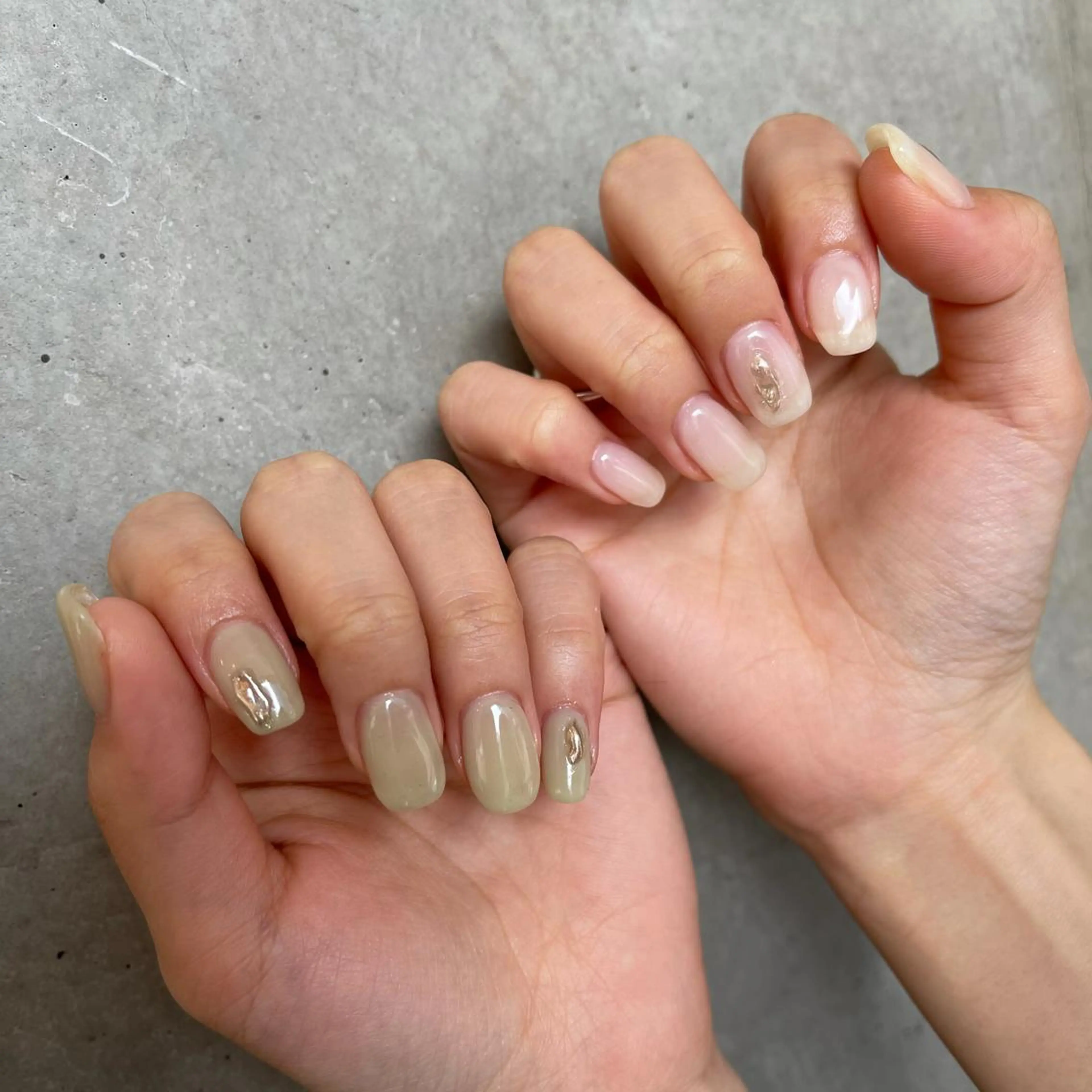 ネイル グリーン ユナ🌙 nailのネイルデザイン
