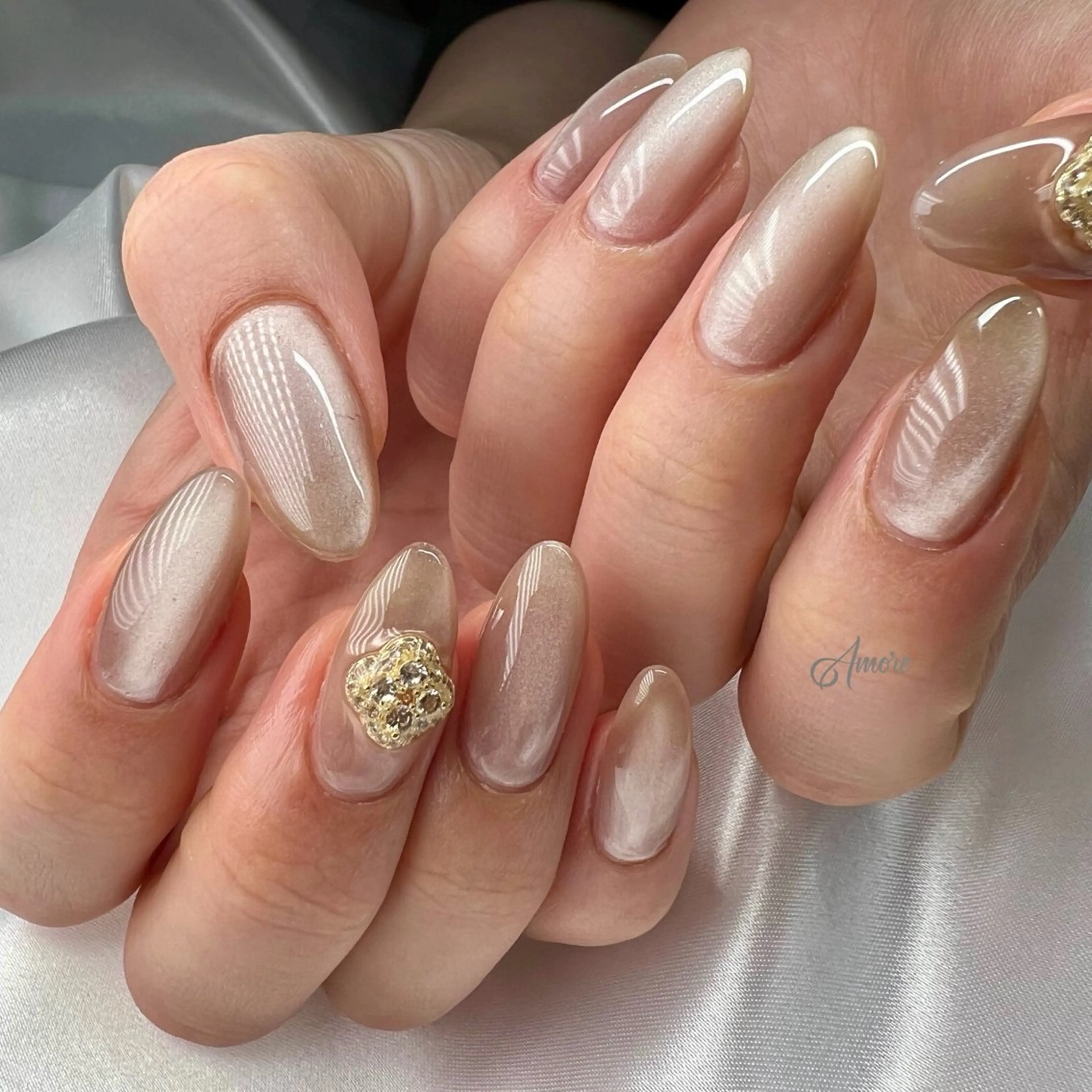 ネイル ジェルネイル キラキラネイル 韓国ネイル パラジェル 冬ネイル You kyehwaのネイルデザイン