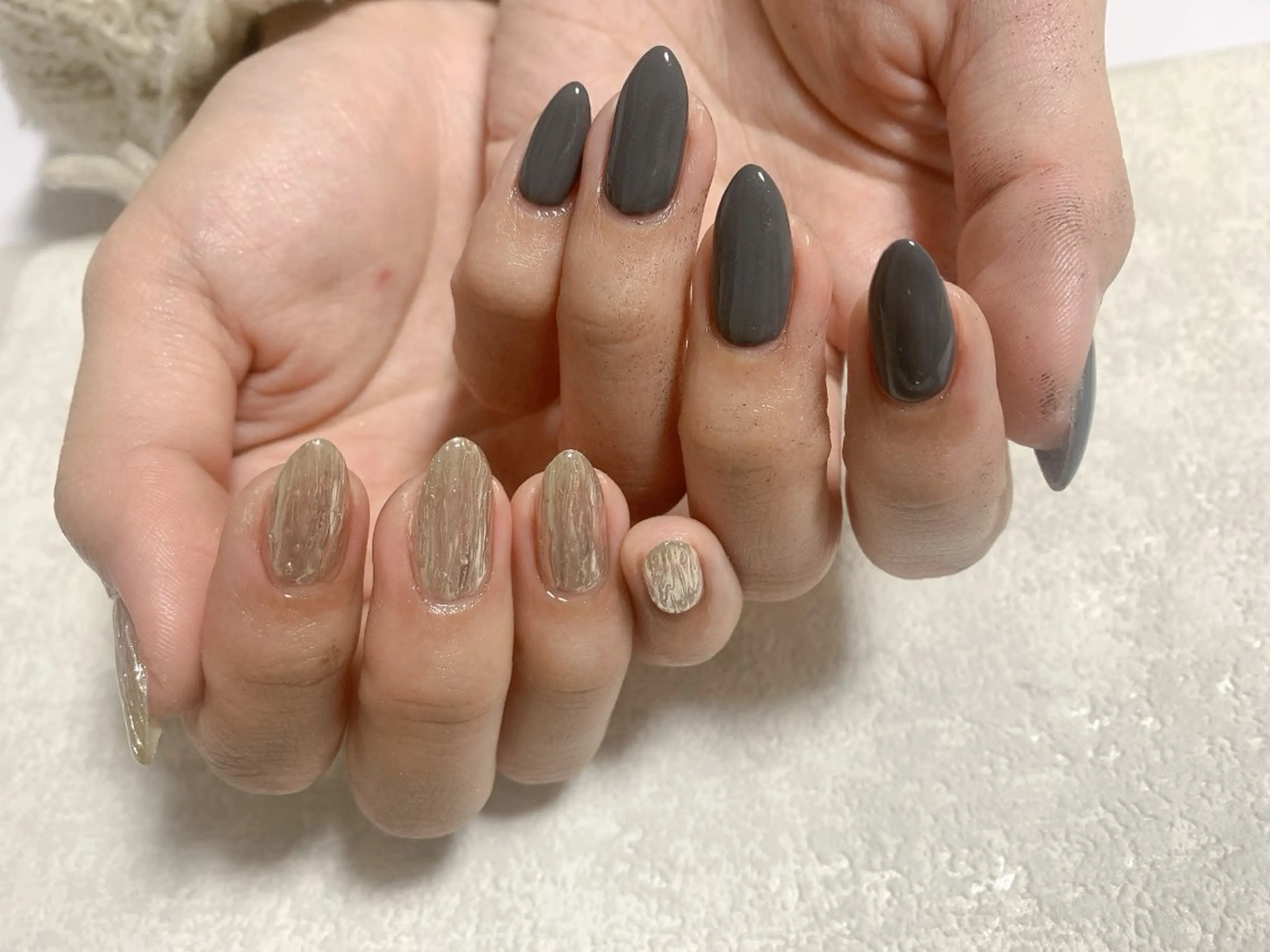 ネイル ジェルネイル 韓国ネイル メンズネイル ミラーネイル ワンカラーネイル kiki nail たまプラーザのネイルデザイン