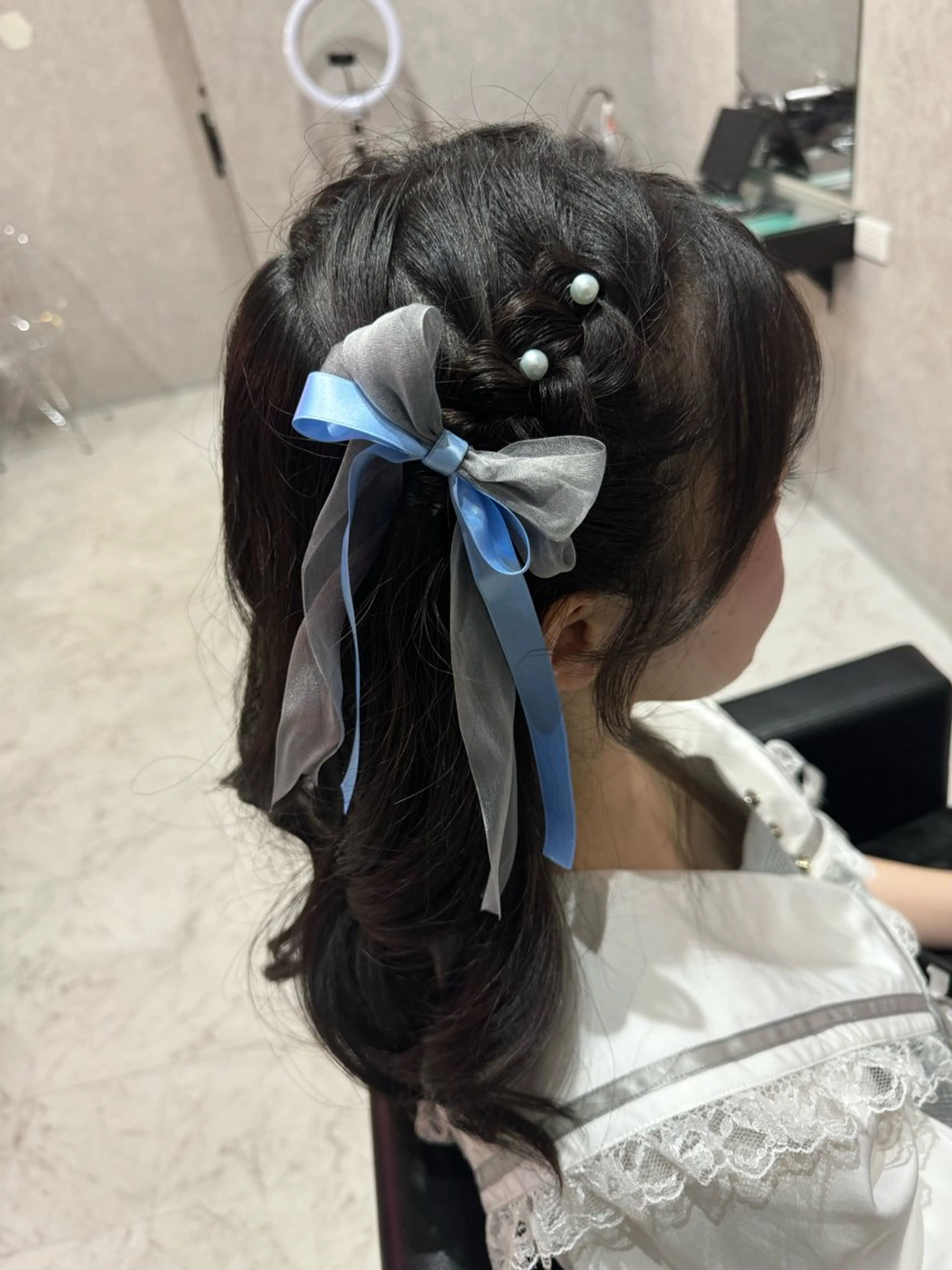 ミディアム ヘアアレンジ ヘアセット 韓国ヘアー🦄ྀི オタク美容師🌈山本のヘアスタイル