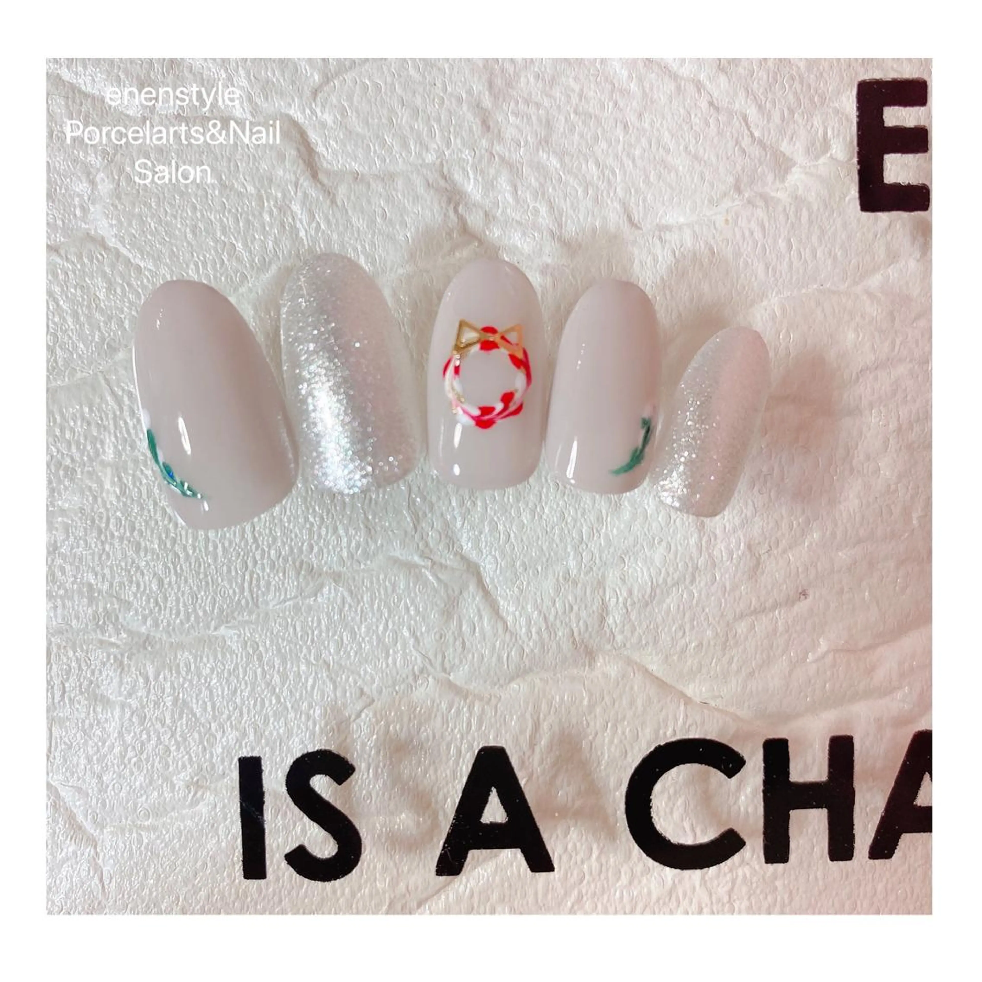 ミディアム ネイル ハンドネイル 👑enen style👑のネイルデザイン