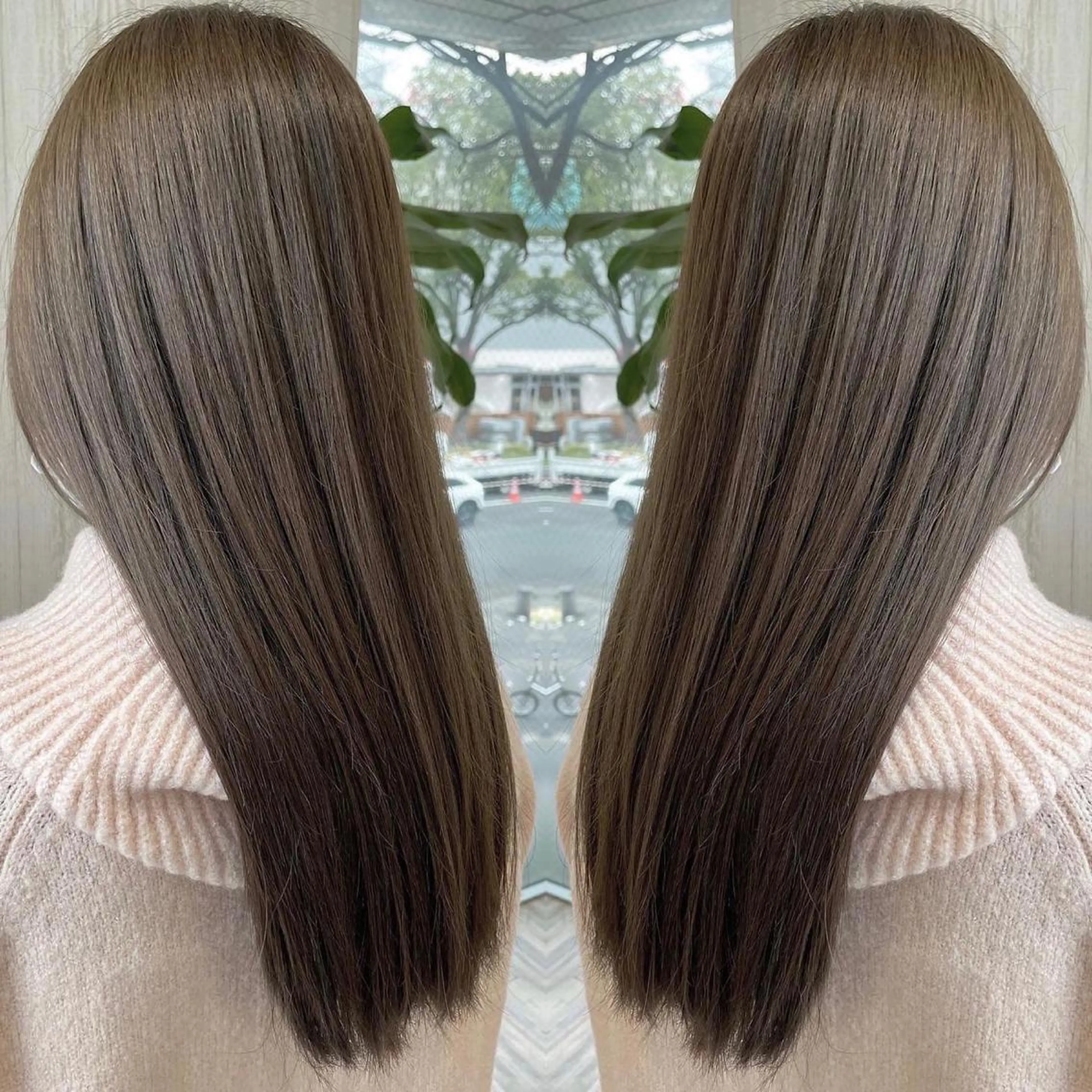 ロング カラー アッシュ ベージュカラー 透明感カラー グレージュ オリーブカラー カット ヘアカラー トリートメント 河合秀明/ショート /ボブ/レイヤーのヘアスタイル