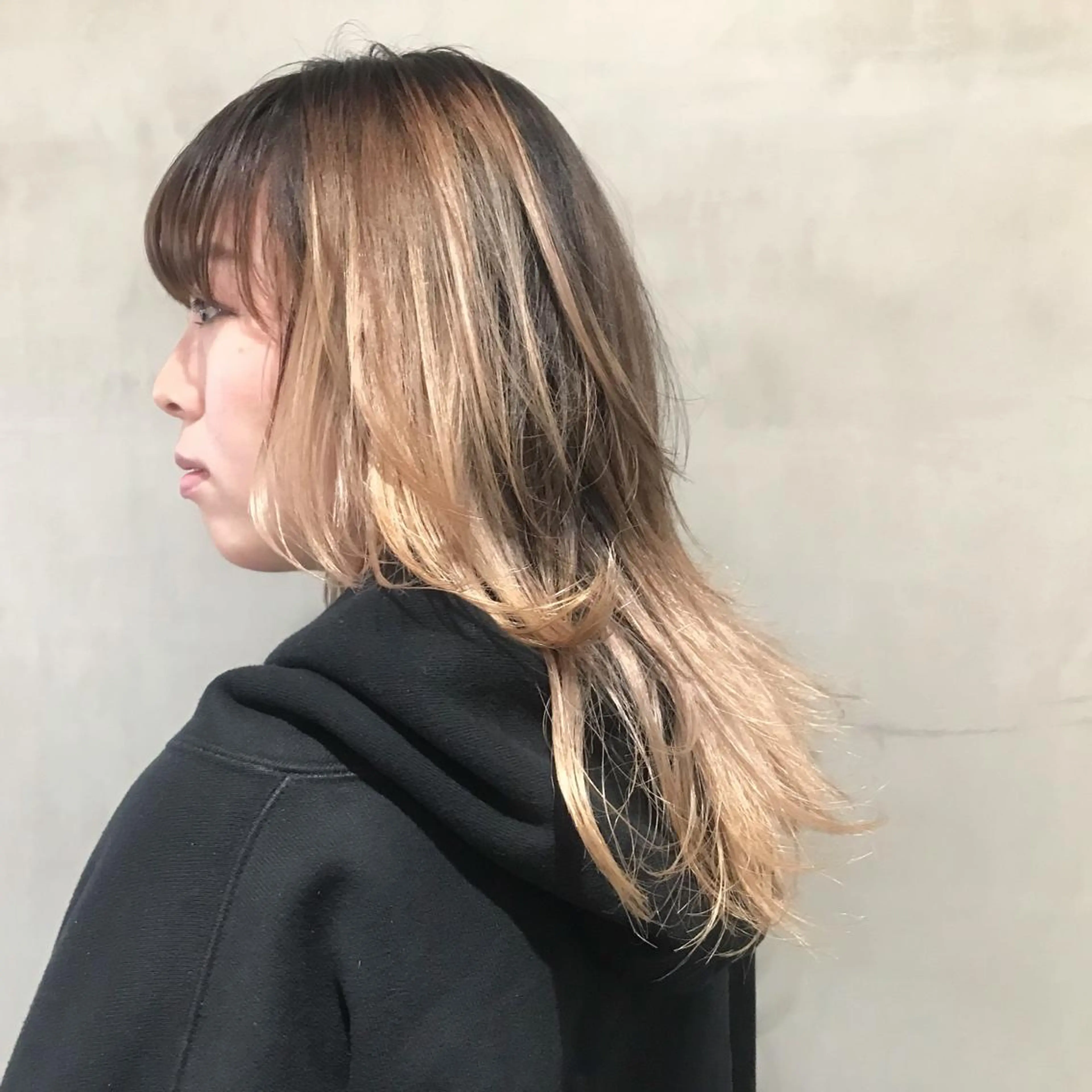 ミディアム カラー ハイトーンカラー ウルフカット ヘアカラー トリートメント 優作 〜圧倒的信頼〜のヘアスタイル