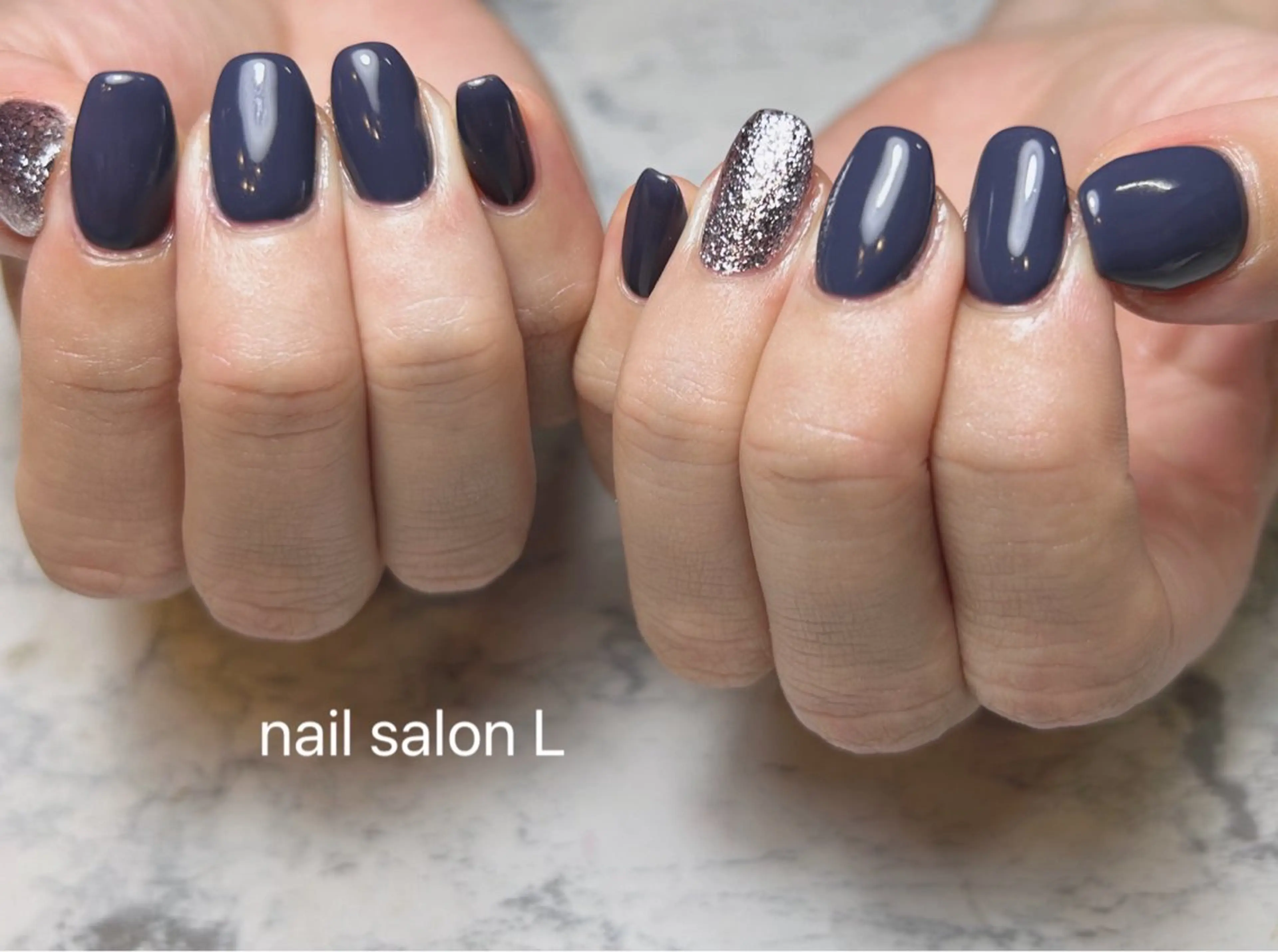 ネイル ワンカラーネイル ハンドネイル 吉川市 ネイルサロンLのネイルデザイン