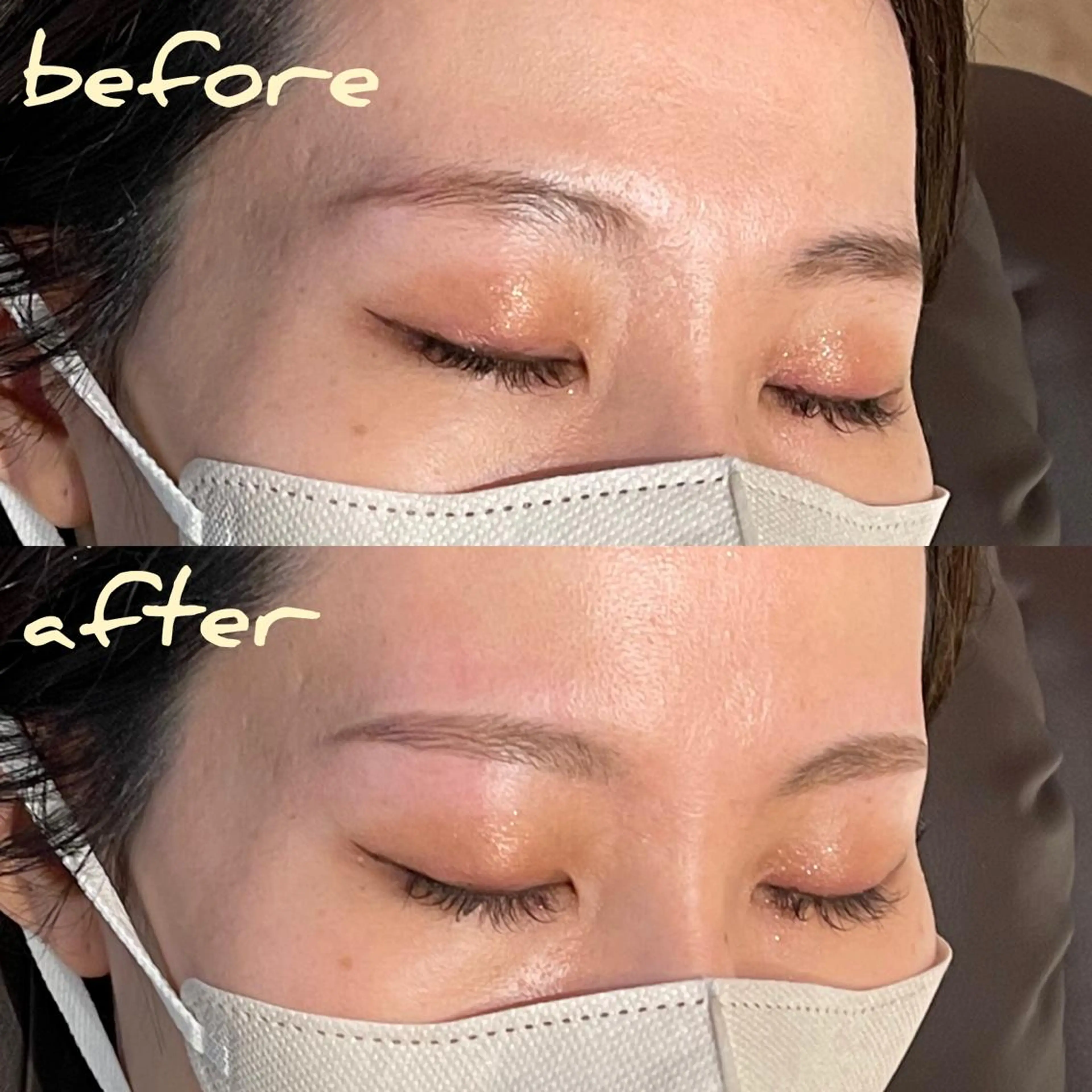 アイブロウ ハリウッドブロウリフト 眉毛ワックス脱毛 meetite mikiのマツエク・マツパデザイン