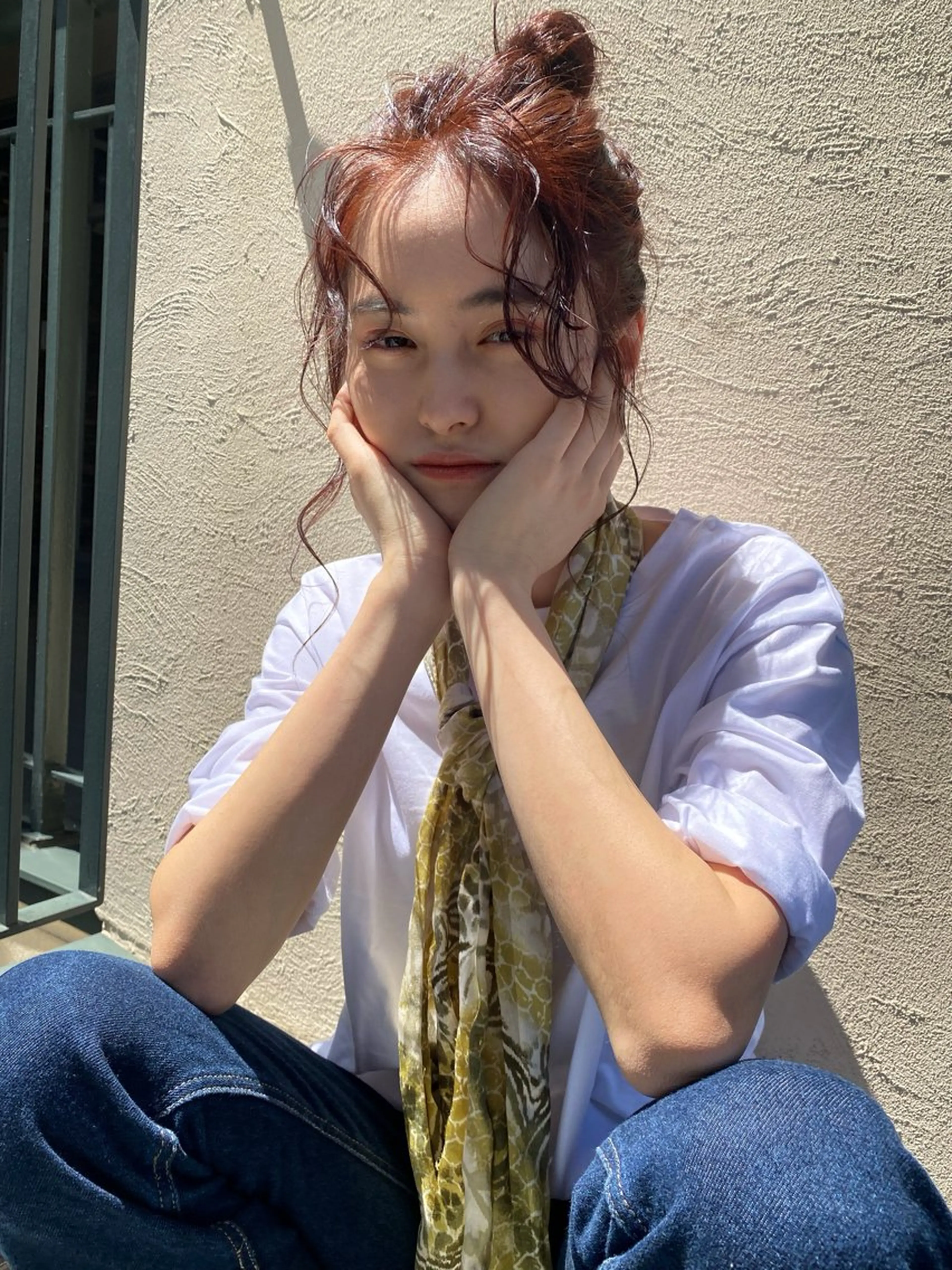 ミディアム 大山 茶子のヘアスタイル