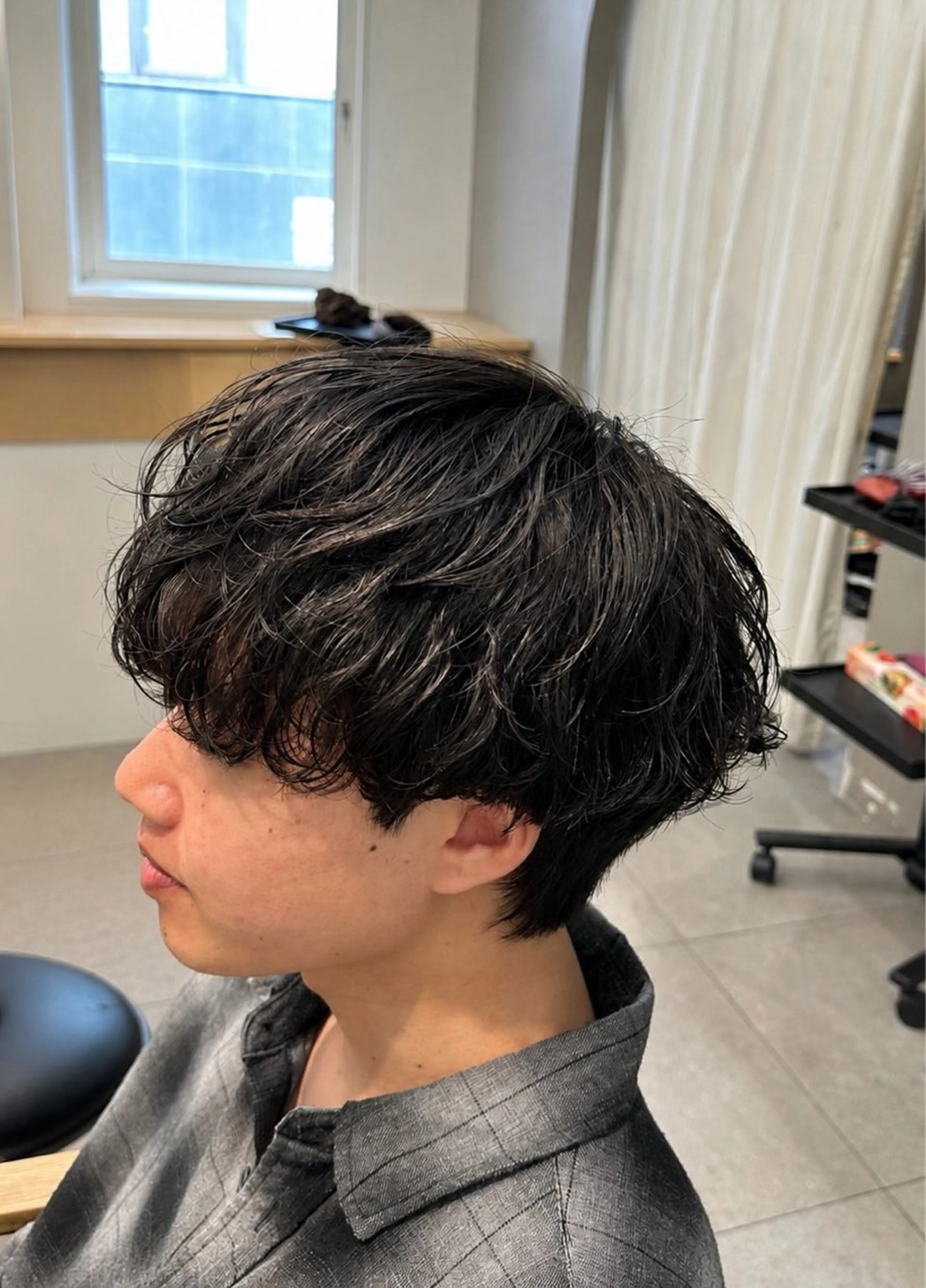 パーマ メンズ メンズパーマ カット パーマ シガ ミクトのヘアスタイル