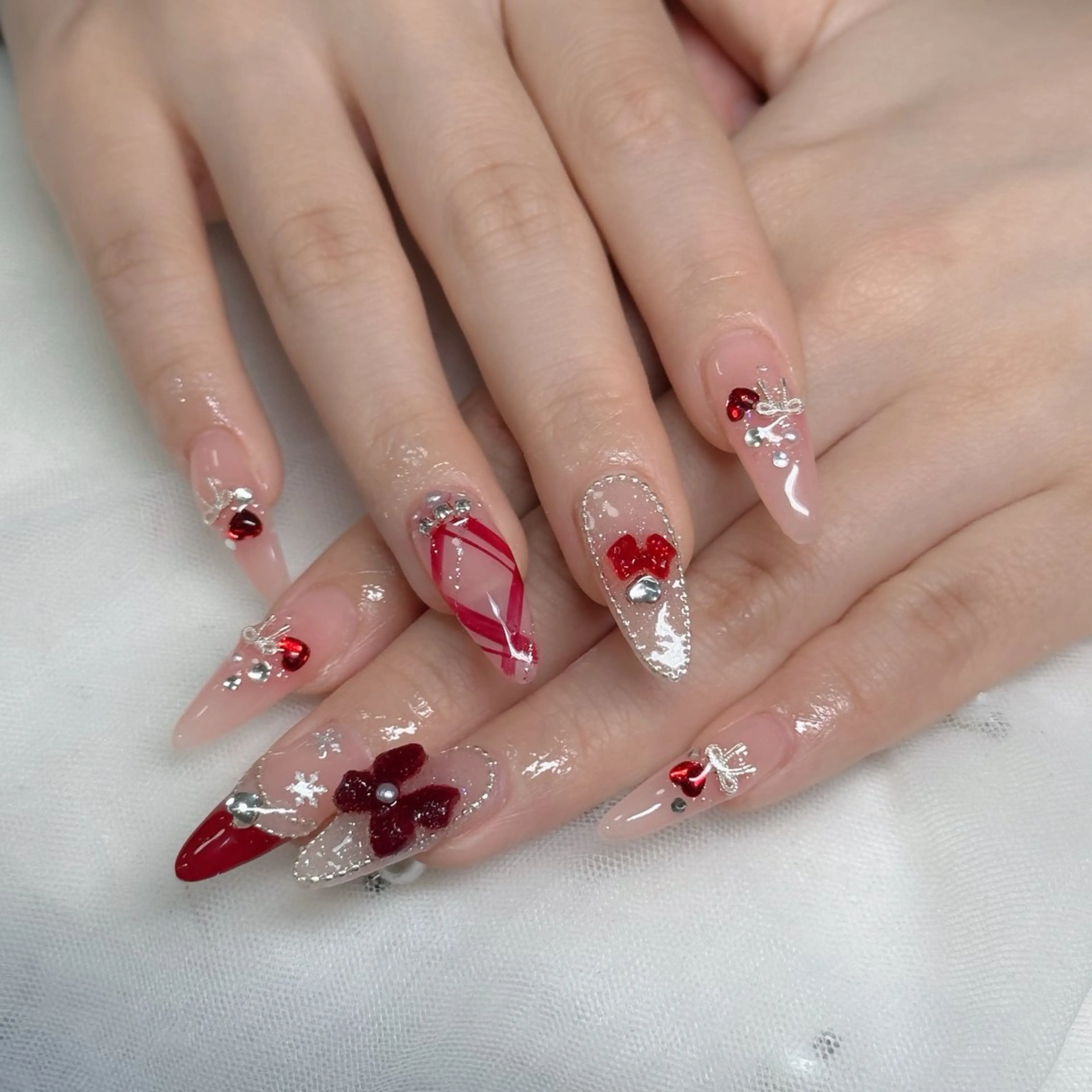 ネイル フットネイル フレンチネイル グラデーション 韓国ネイル ロングネイル ハンドネイル Hani Nail Salonのネイルデザイン