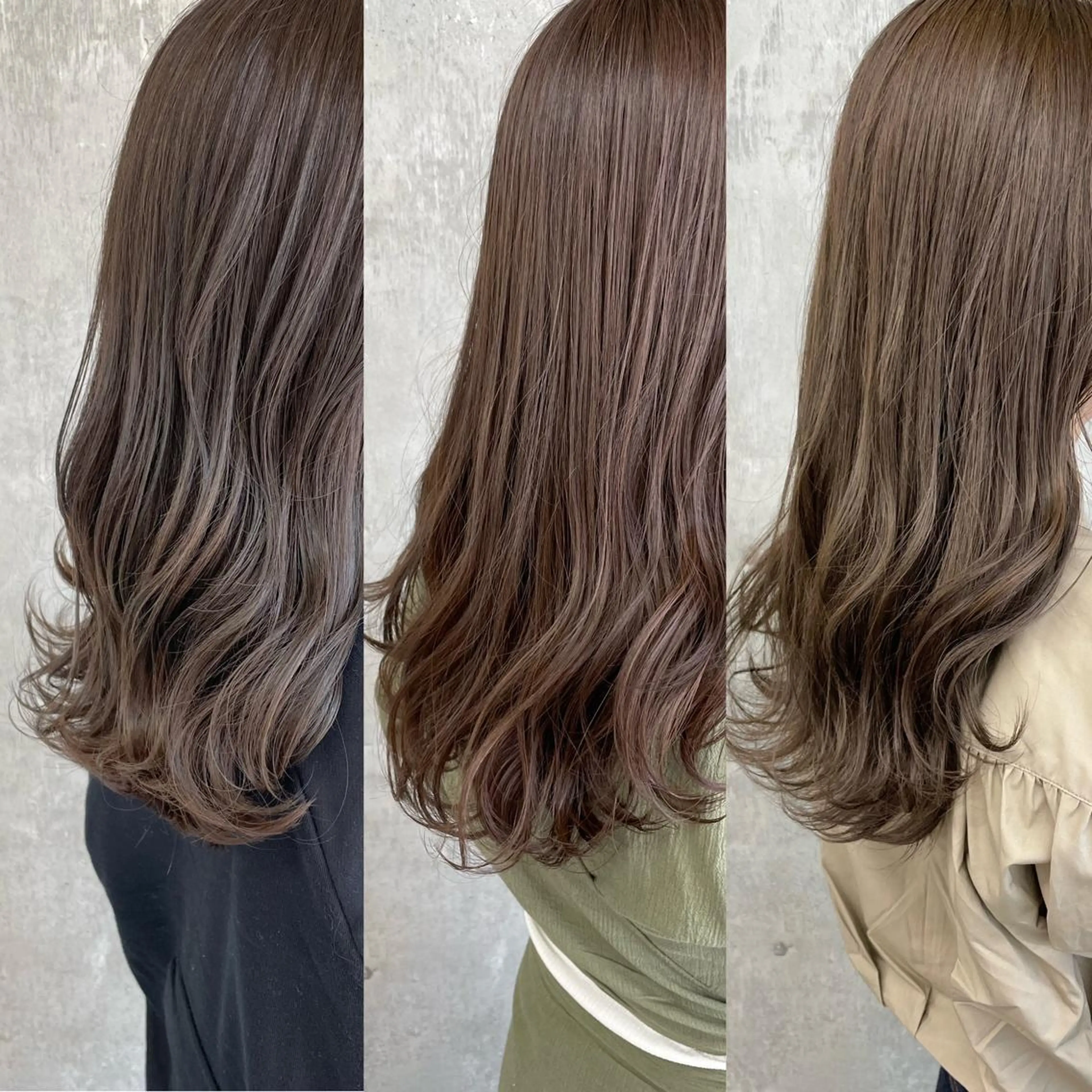 【新規4月14日、15日限定50%OFF】ミディアム、ロング、カット＋ダメージレスカラー＋トリートメント【ベージュ】の写真