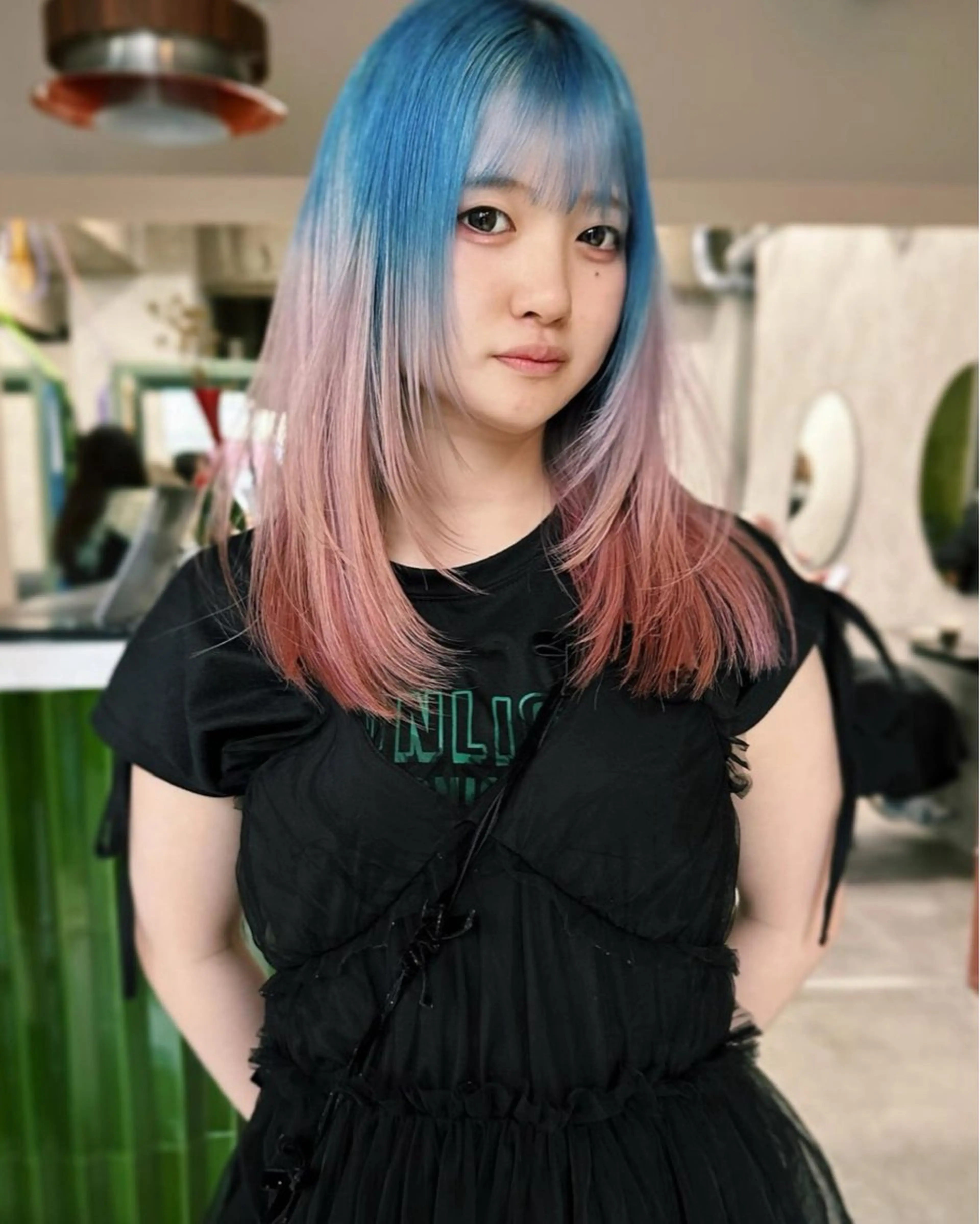 セミロング カラー ナチュラル・ハイトー ン🏆HINOKIのヘアスタイル