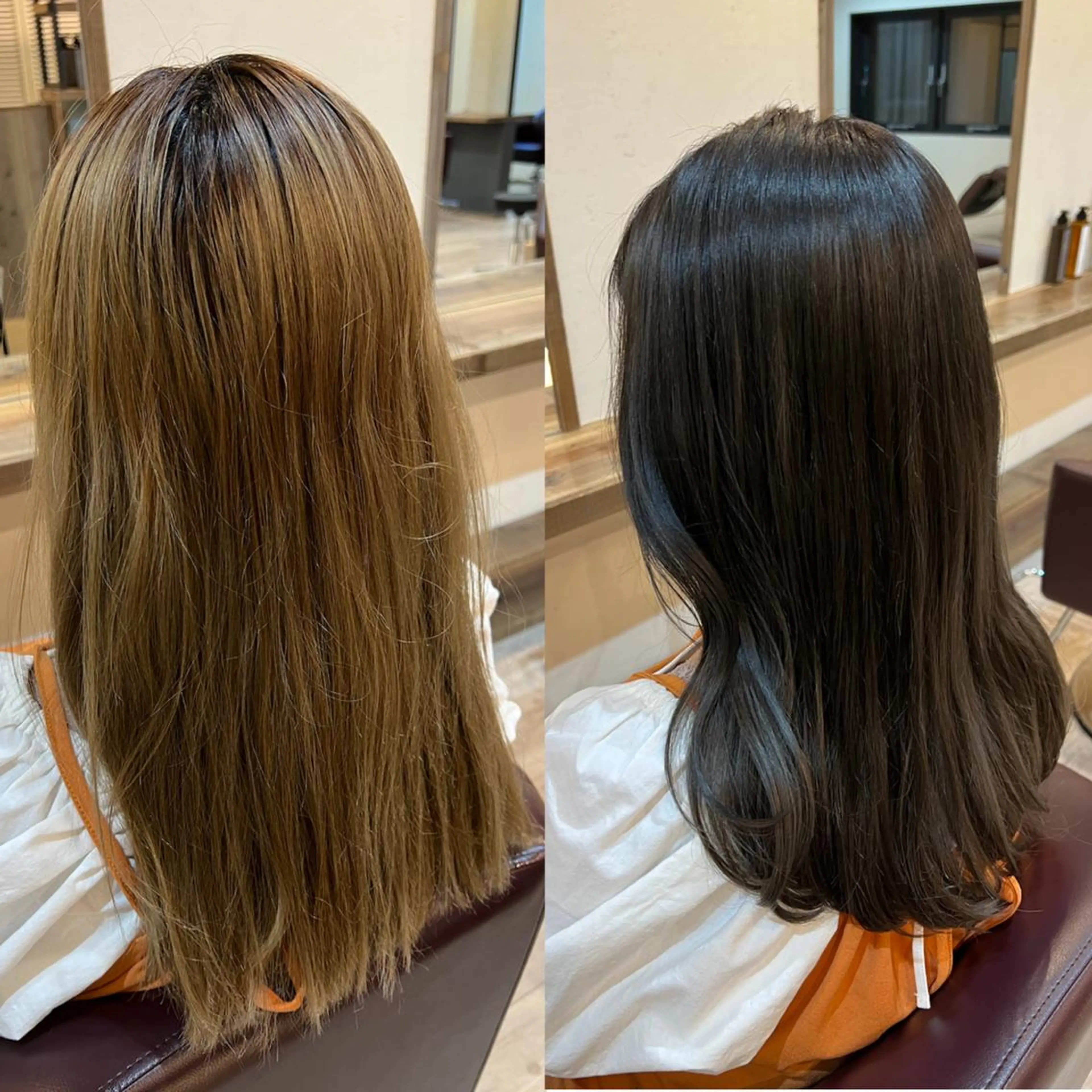 ロング カラー グレージュ オリーブグレージュ オリーブグレー カット ヘアカラー 工藤 梨花のヘアスタイル