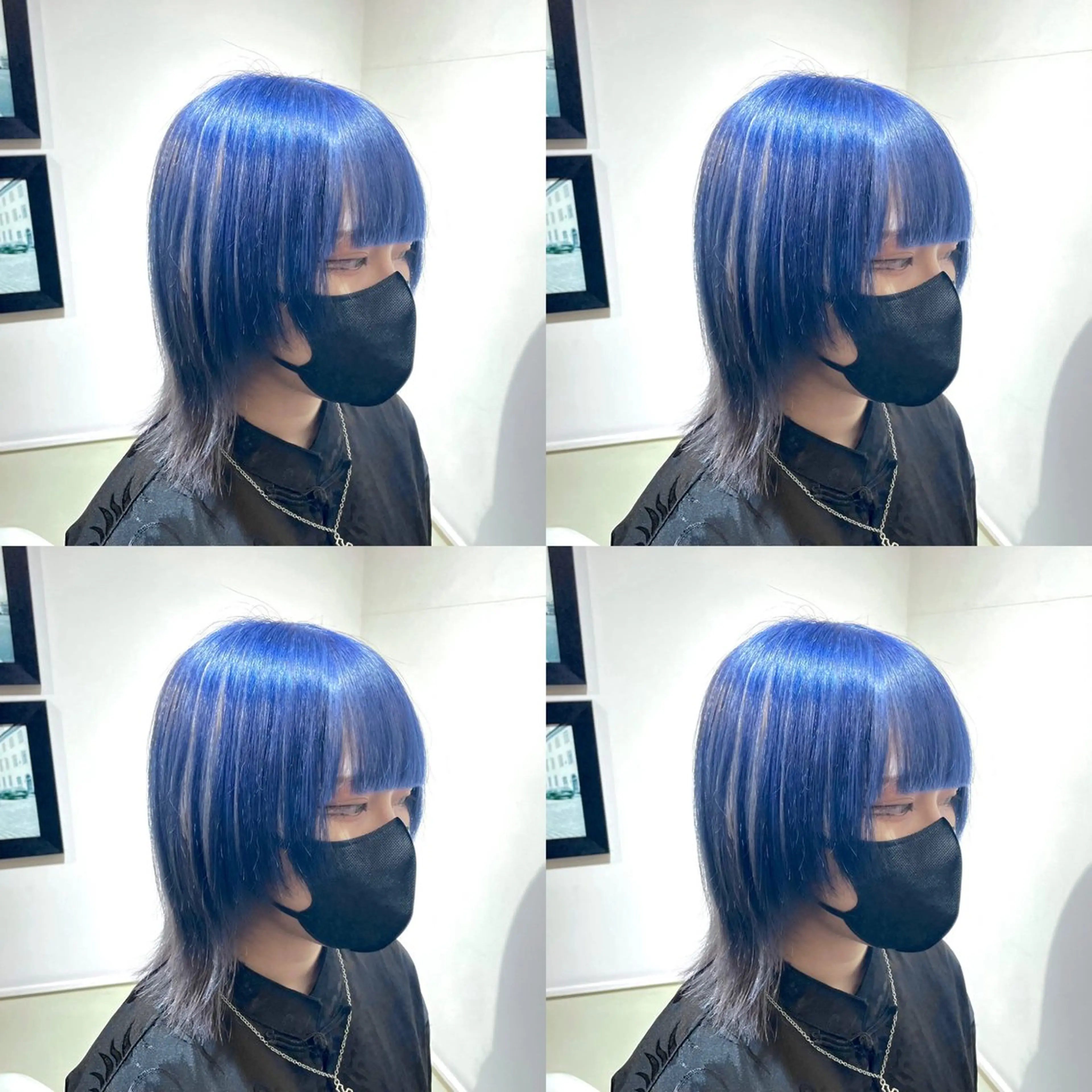 ミディアム カラー ブルーカラー シルバー 🌟トップデザイナー 高橋🌟のヘアスタイル