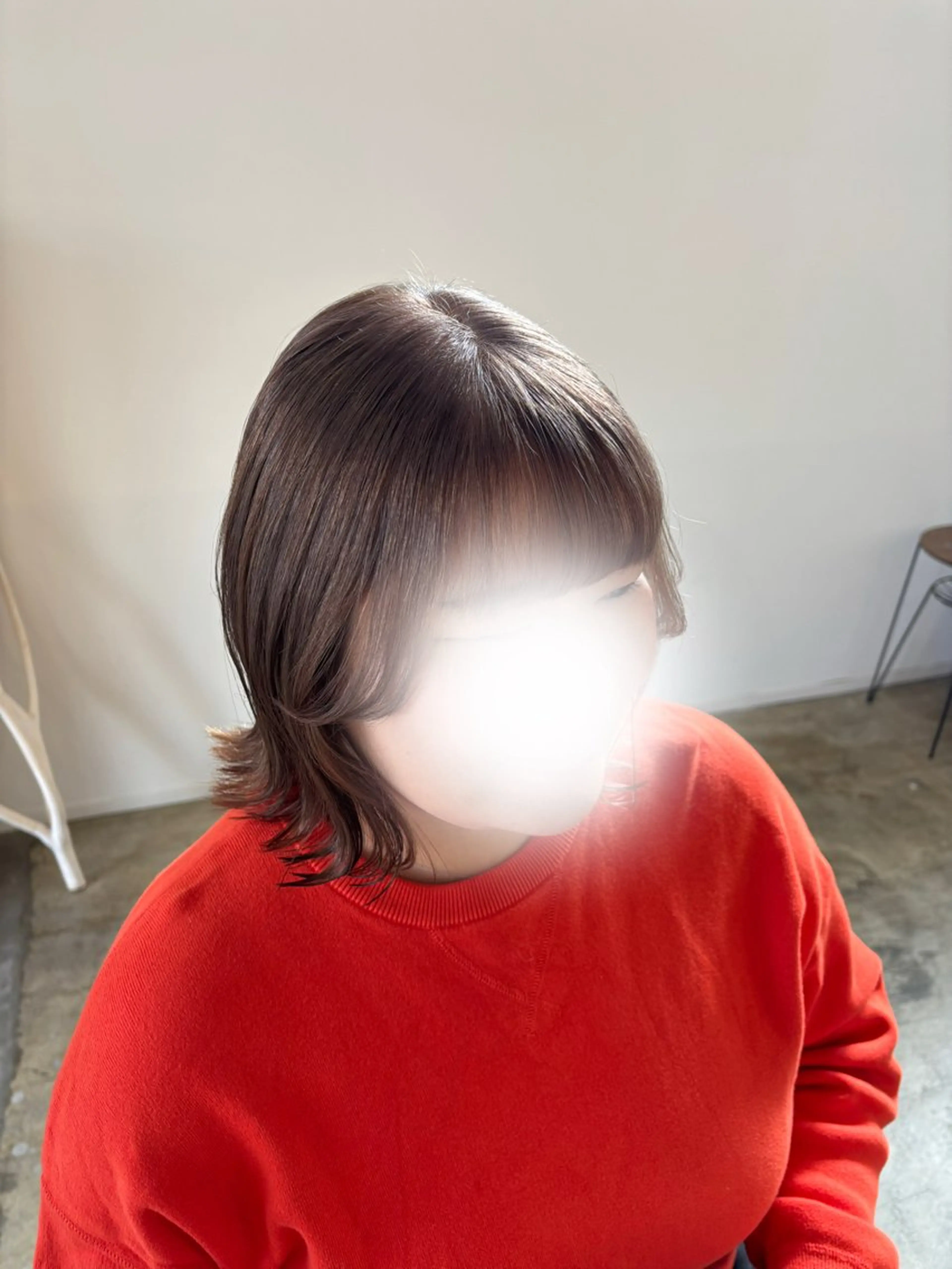 ミディアム カラー ベージュカラー カット ヘアカラー 田中 梨緒のヘアスタイル