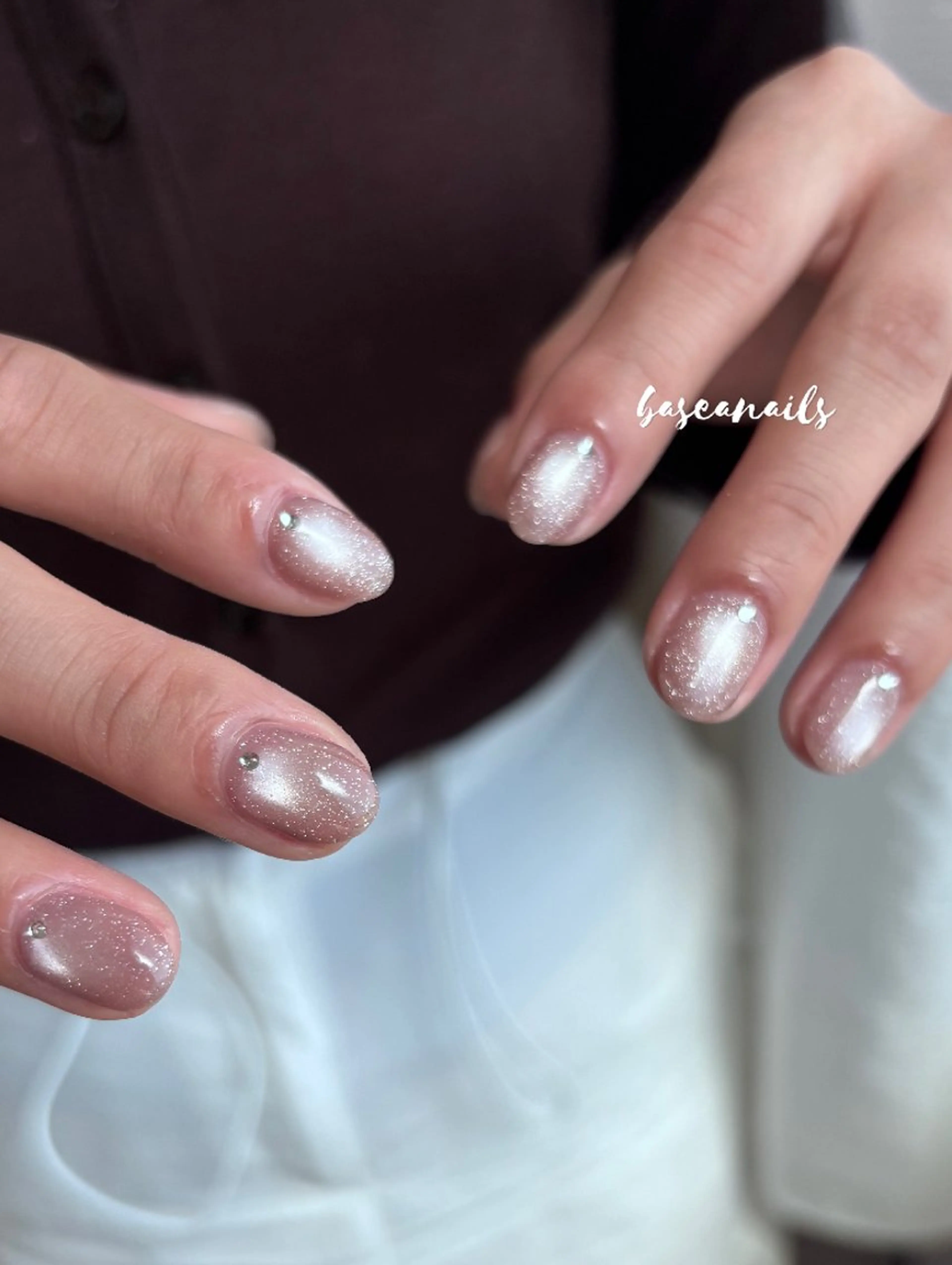 ネイル マグネットネイル ハンドネイル 枚方 Basea nails Minaのネイルデザイン