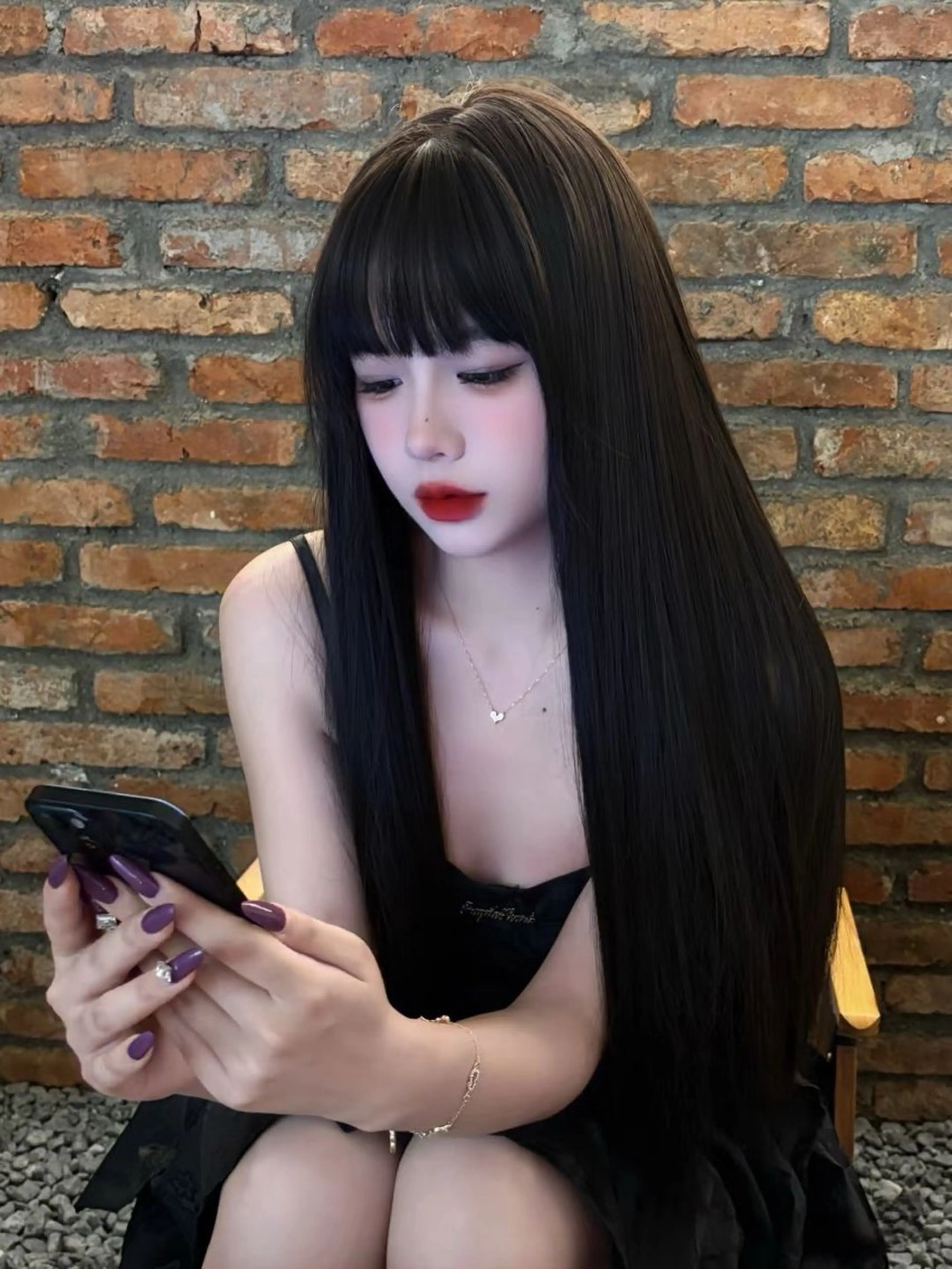 ロング うる艶ストレート♡透 明感カラー♡かずまるのヘアスタイル