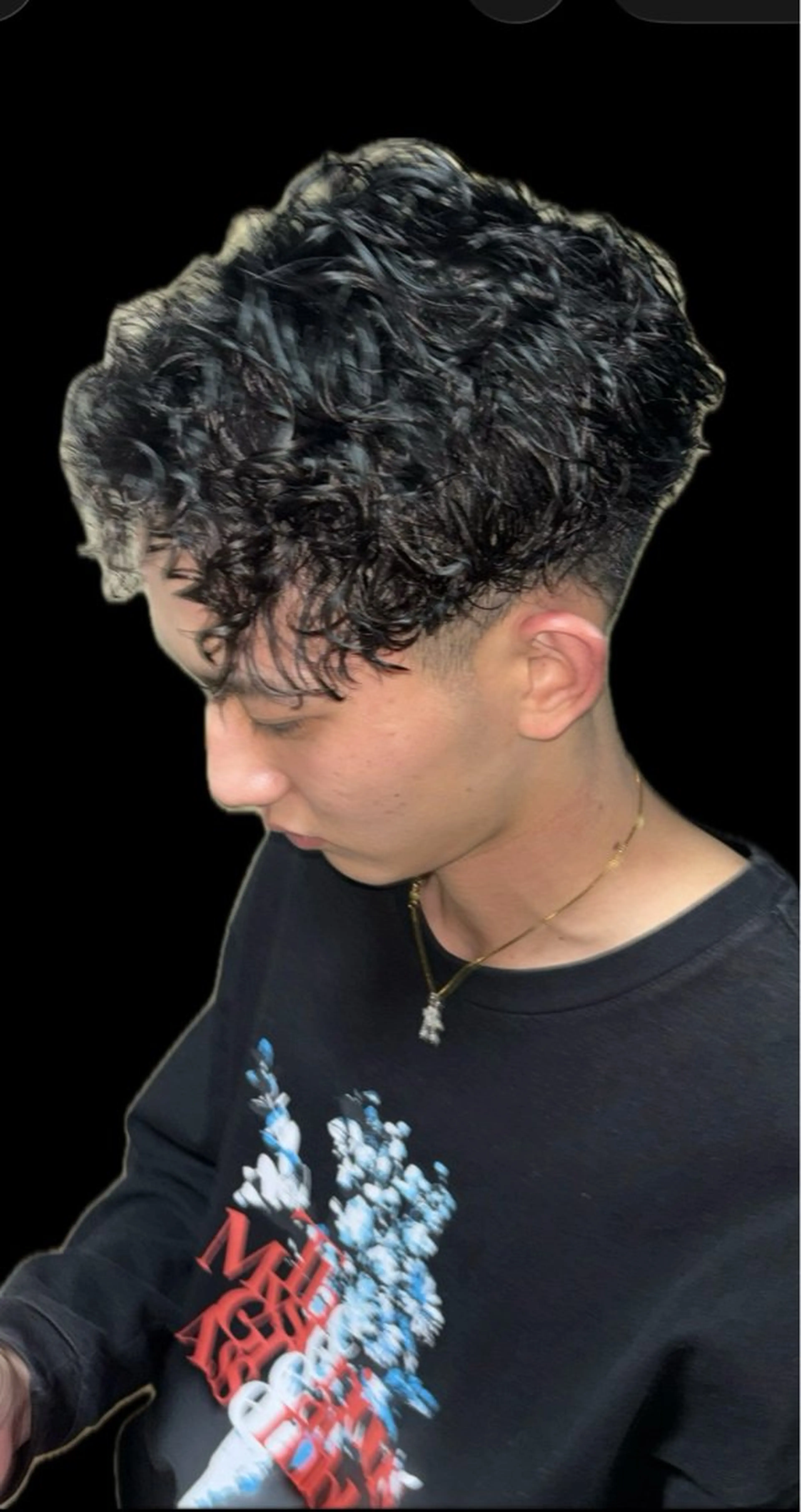ミディアム カット パーマ 東 琥太郎のヘアスタイル