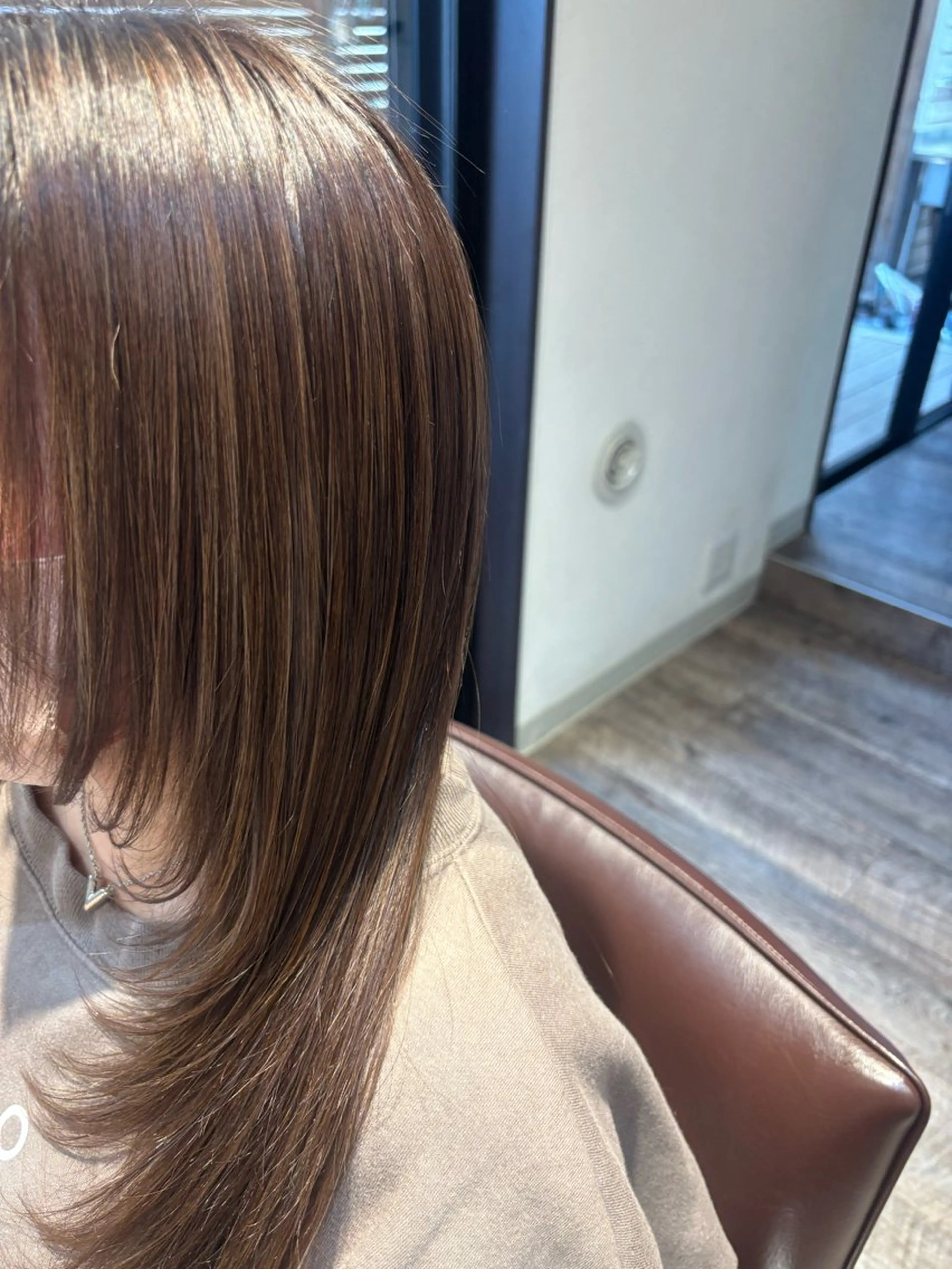 ロング カラー ハイライトカラー ハイライト ヘアカラー ふじた/透明感カラー レイヤーカットのヘアスタイル