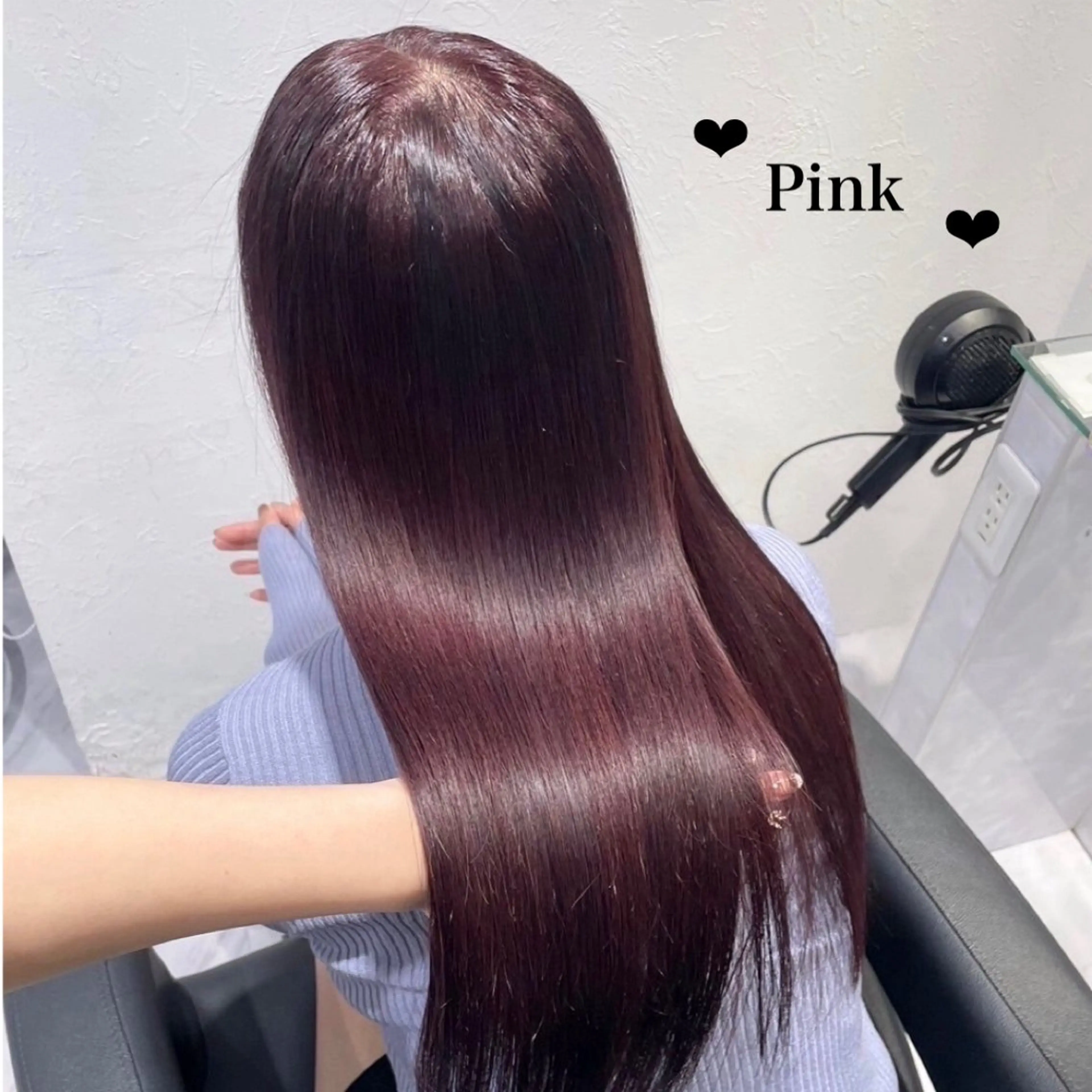 カラー ピンクカラー 黒川 まりあのヘアスタイル