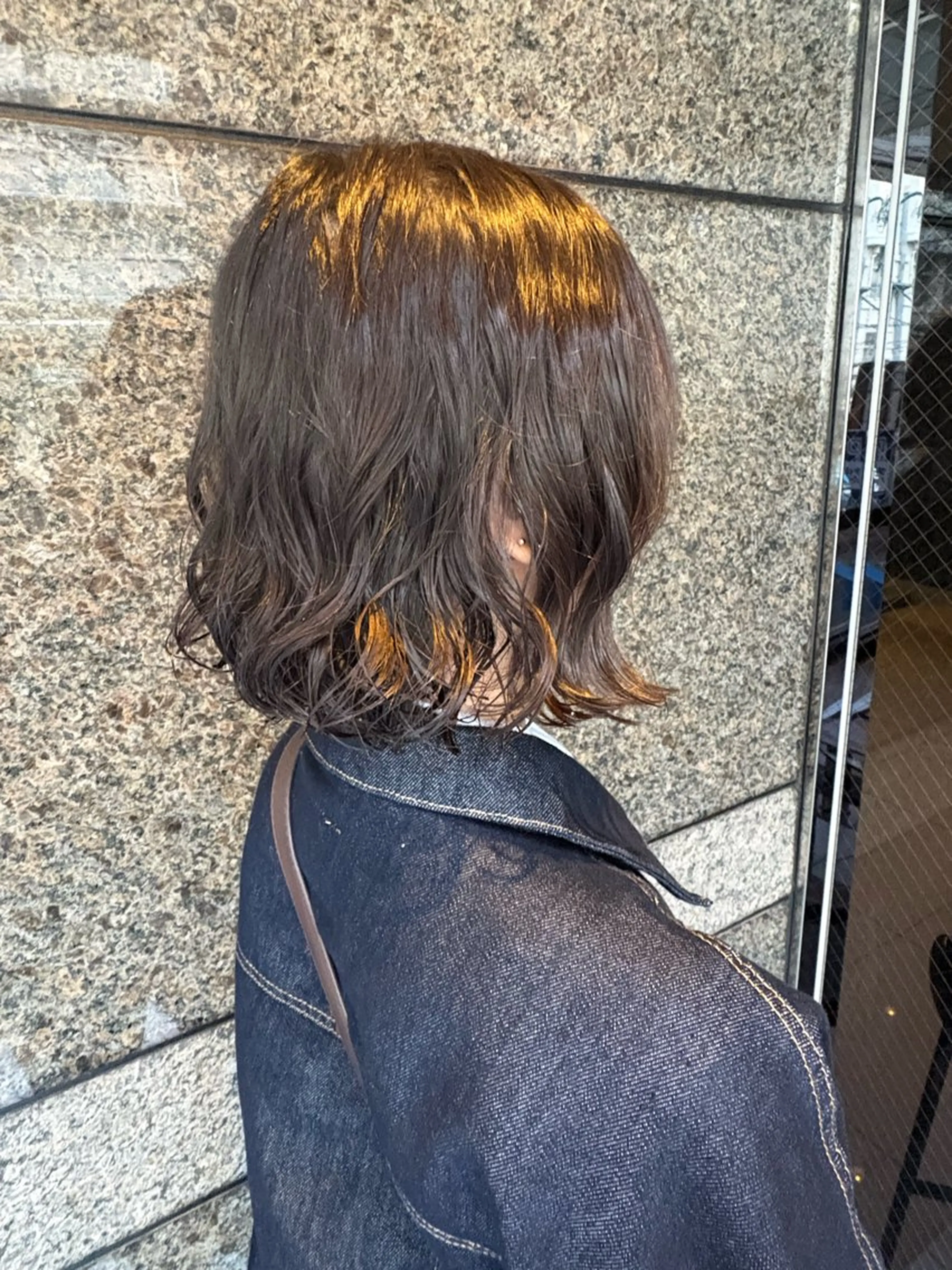 ミディアム パーマ ミディアムパーマ ボブ パーマ 山下 夏季のヘアスタイル